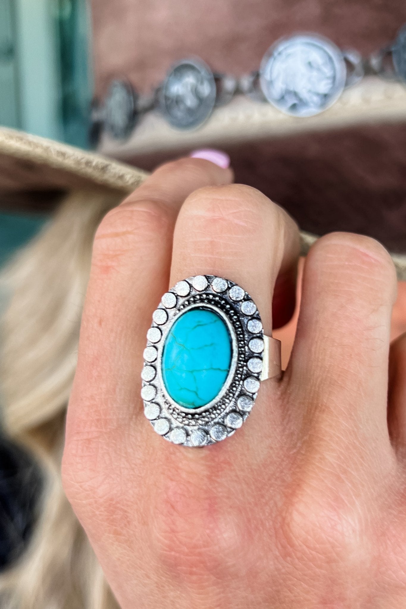 Premium Turquoise Blossom Statement Ring - Ultimate Boho Chic