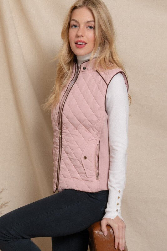 Premium Quilted College Vest - Fall Essential in 3 Colors