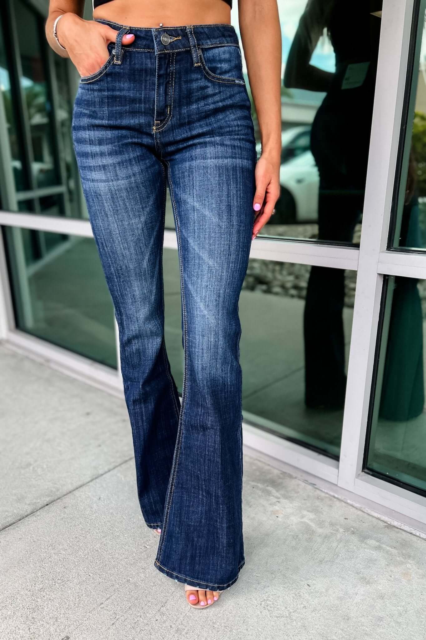 Upgrade Your Style - KANCAN Tiffany Mid Rise Flare Jeans (Today Only: $19.99)