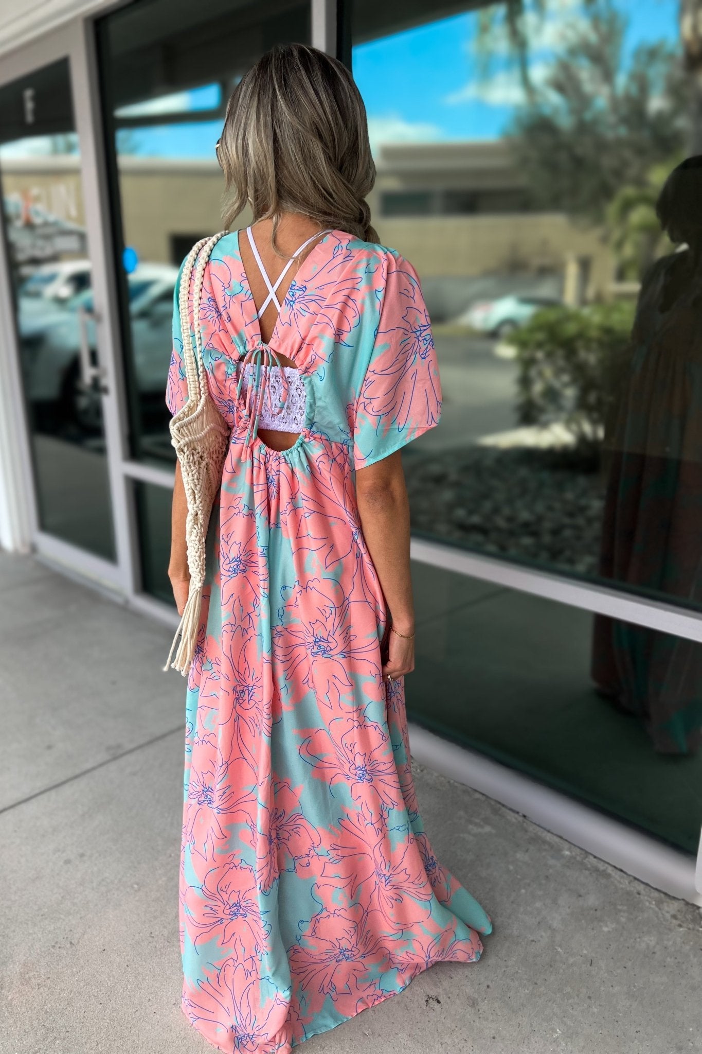 Premium Tropical Breeze Aqua Maxi Dress - Ultimate Summer Style