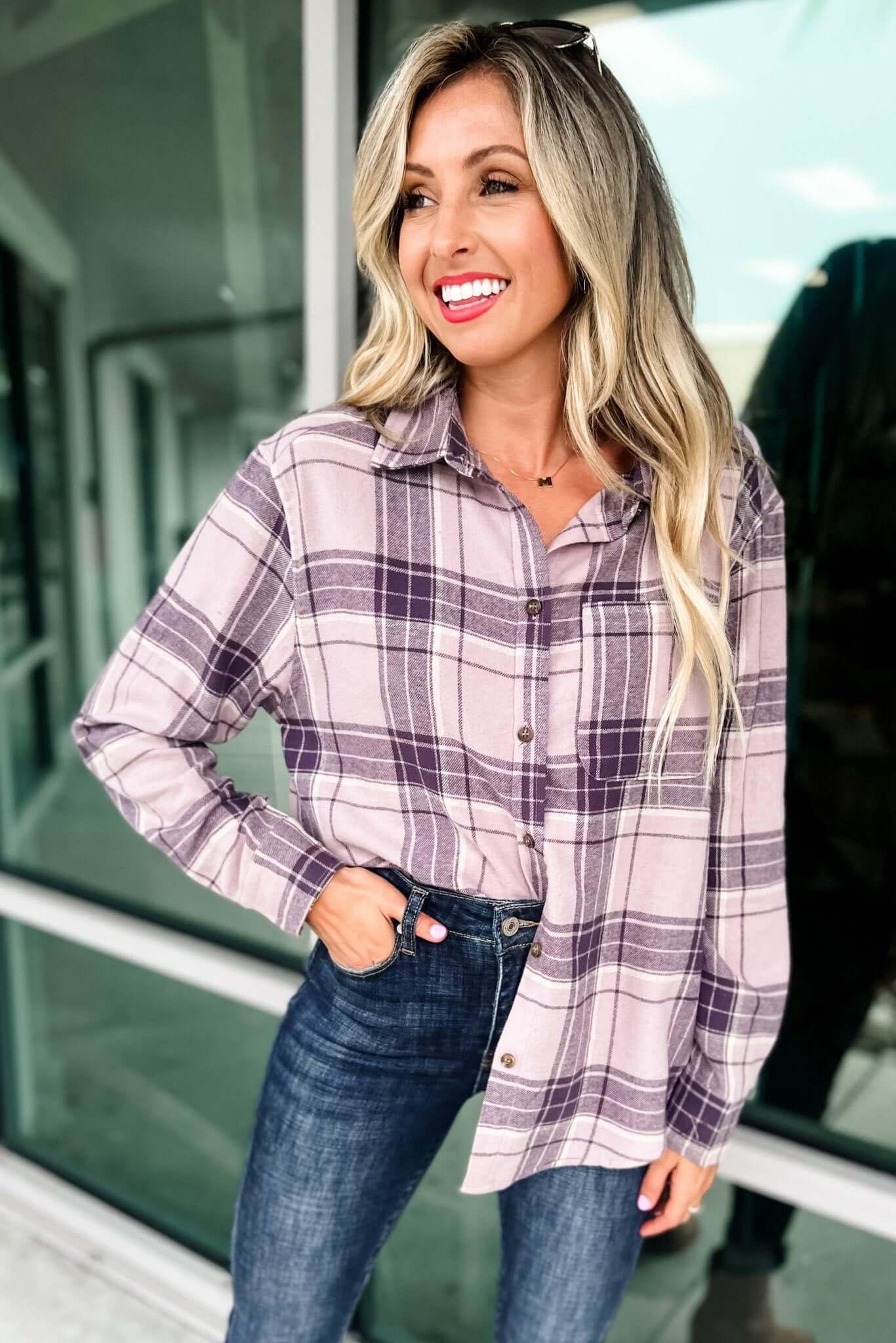 Premium Mauve Plaid Shirt - Ultimate Comfort & Style