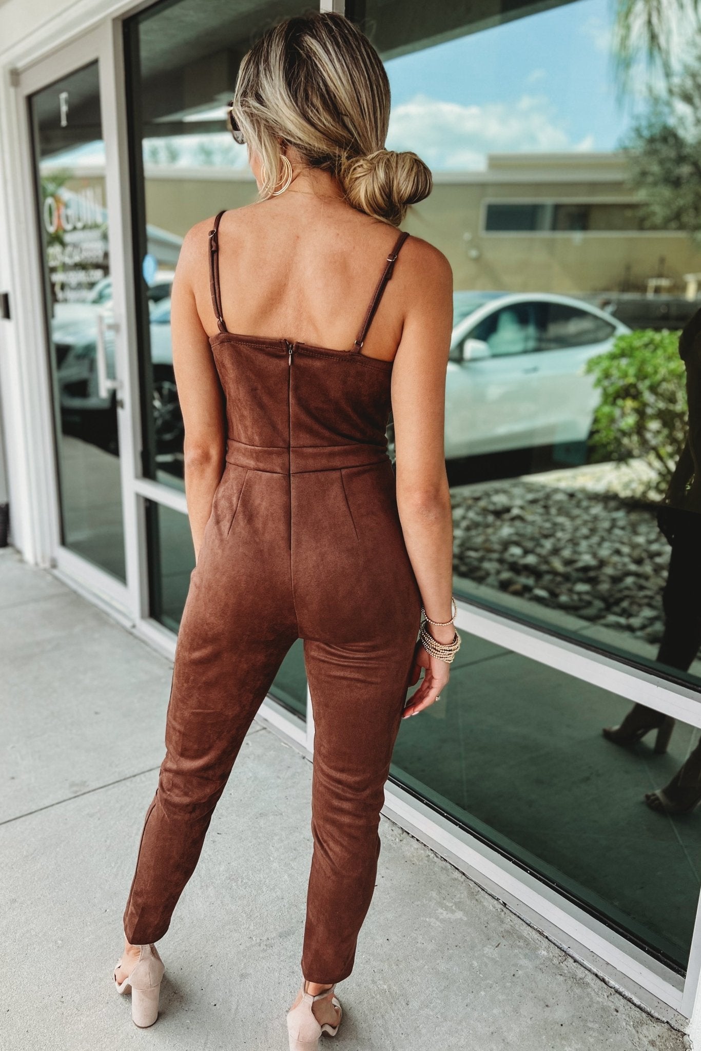 Premium Josie Sweetheart Suede Jumpsuit - Ultimate Style & Comfort