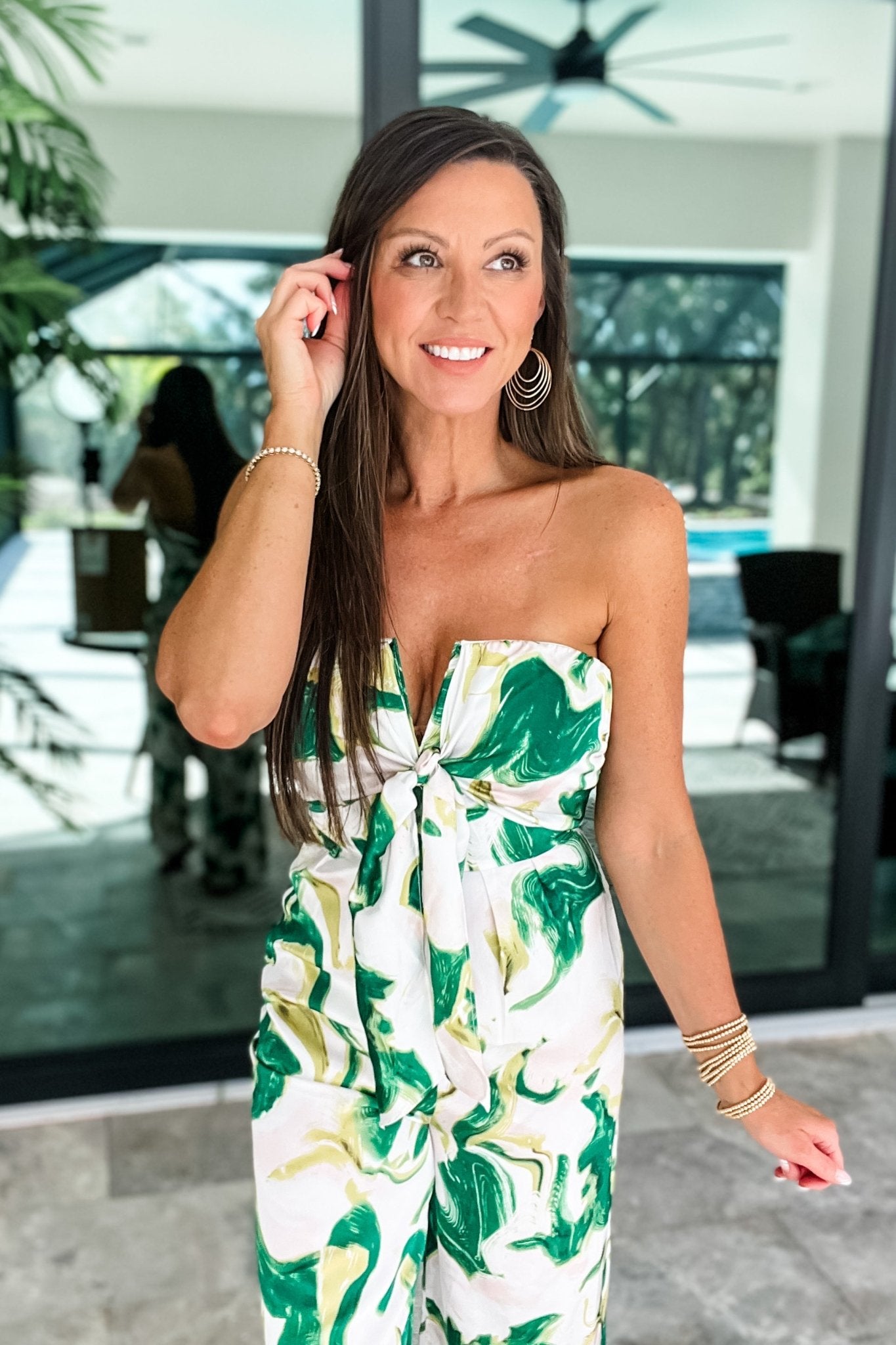 Premium Chasing Hearts Tie-Front Jumpsuit - Ultimate Style Upgrade