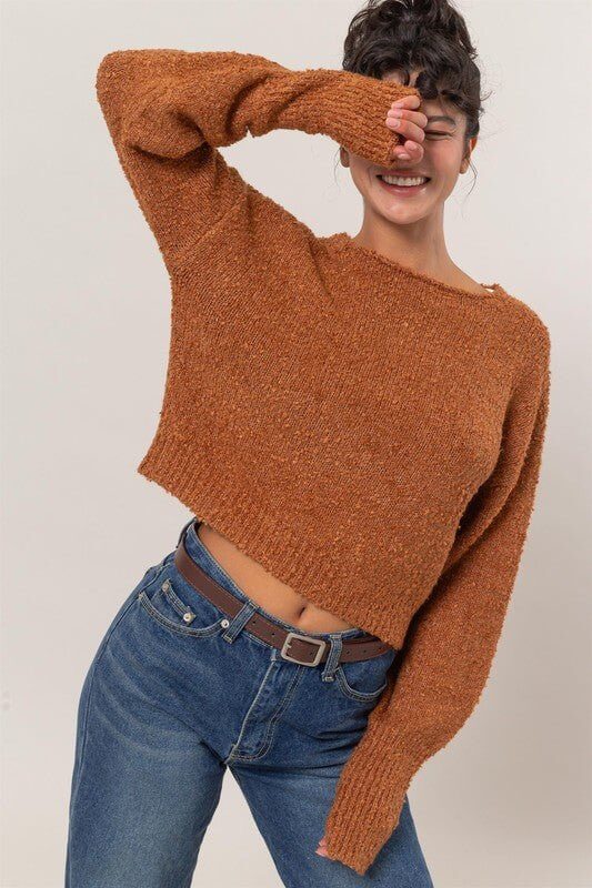 Premium Good Things Cropped Sweater - 3 Trendy Colors