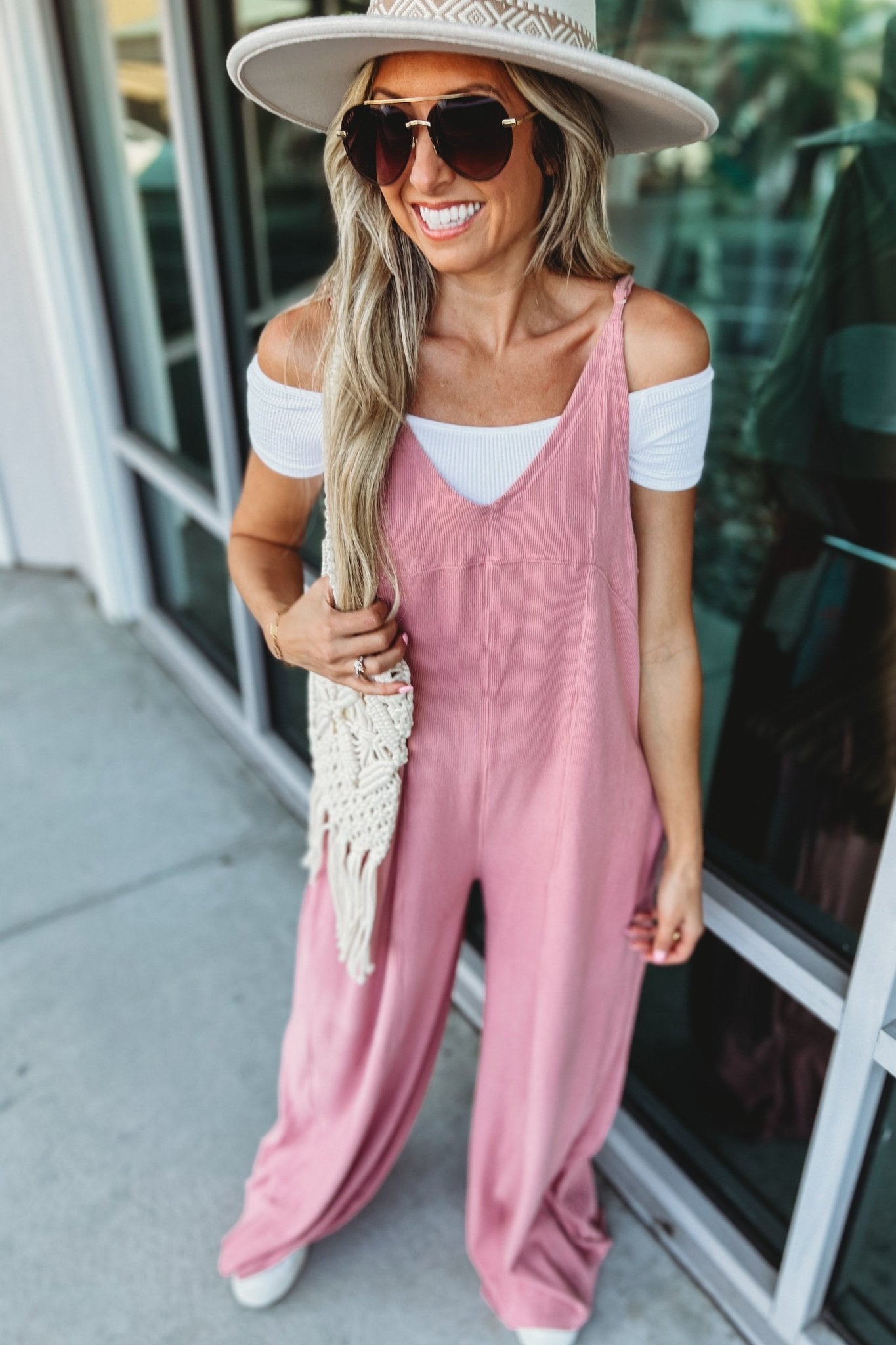 Premium Desert Moon Rose Pink Jumpsuit - Ultimate Boho Style