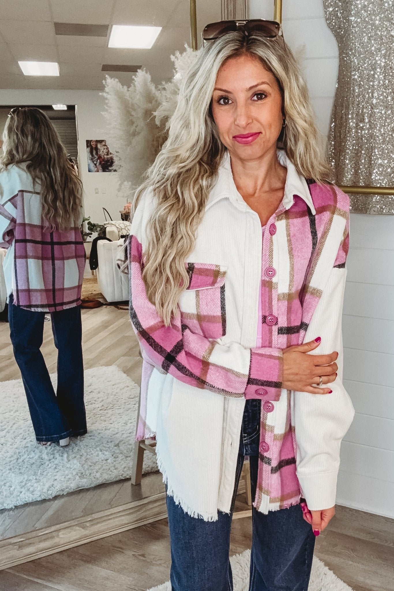 Ultimate Pink Corduroy Shacket - My Favorite Things