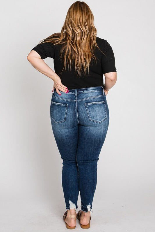 Premium Grace Ankle Jeans - PLUS SIZE - Ultimate Comfort & Style