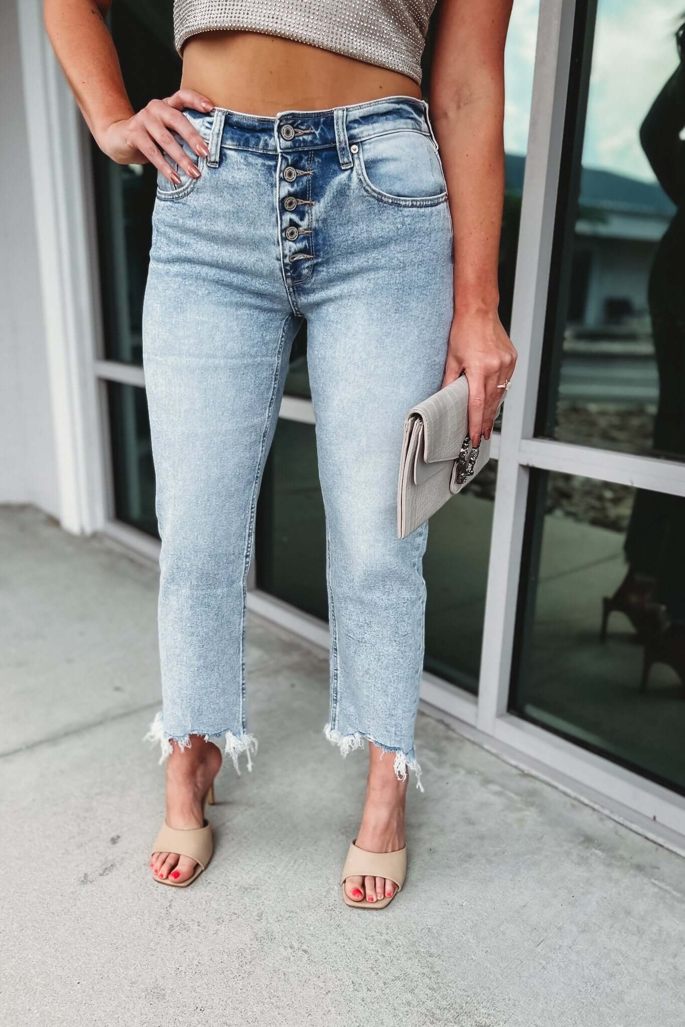 KANCAN Selena Premium Acid Wash Straight Jeans