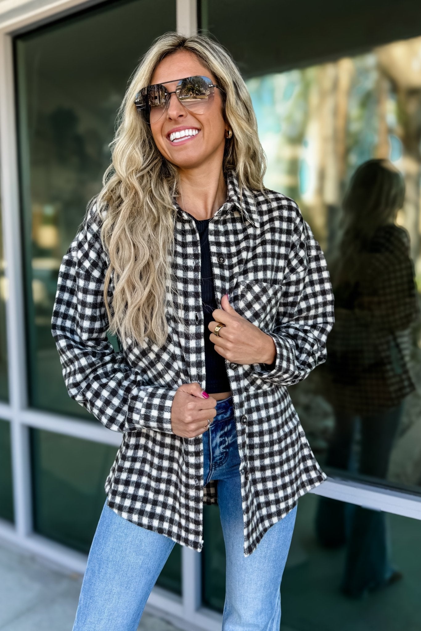 Premium Hayrides & Bonfires Plaid Shacket - Ultimate Comfort Style