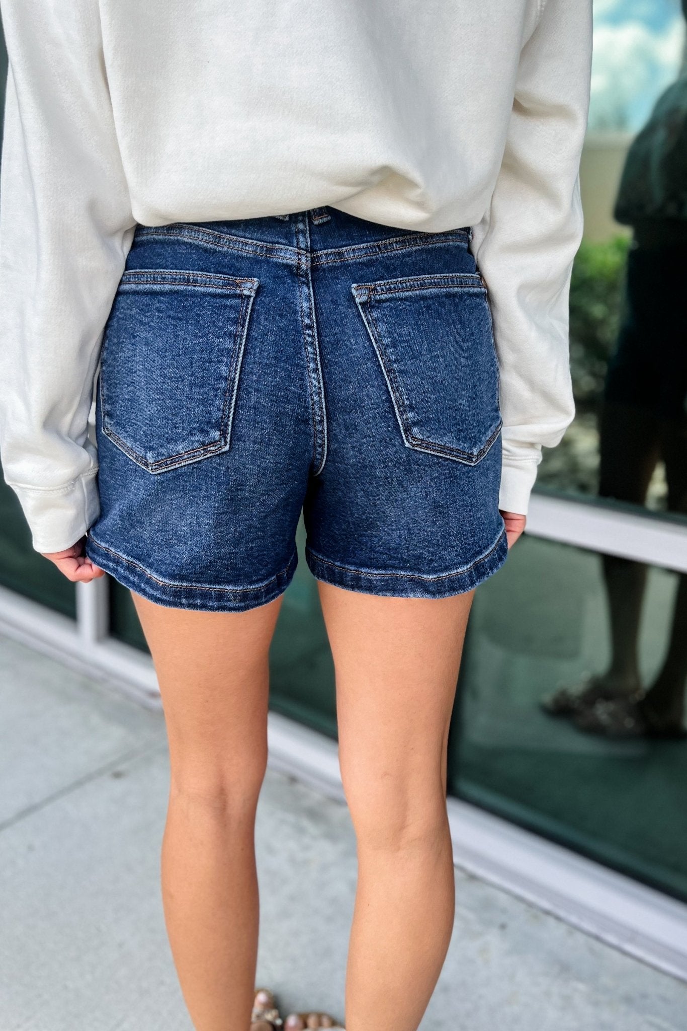 JUDY BLUE Premium Charlotte High Rise Denim Shorts - Ultimate Comfort & Style