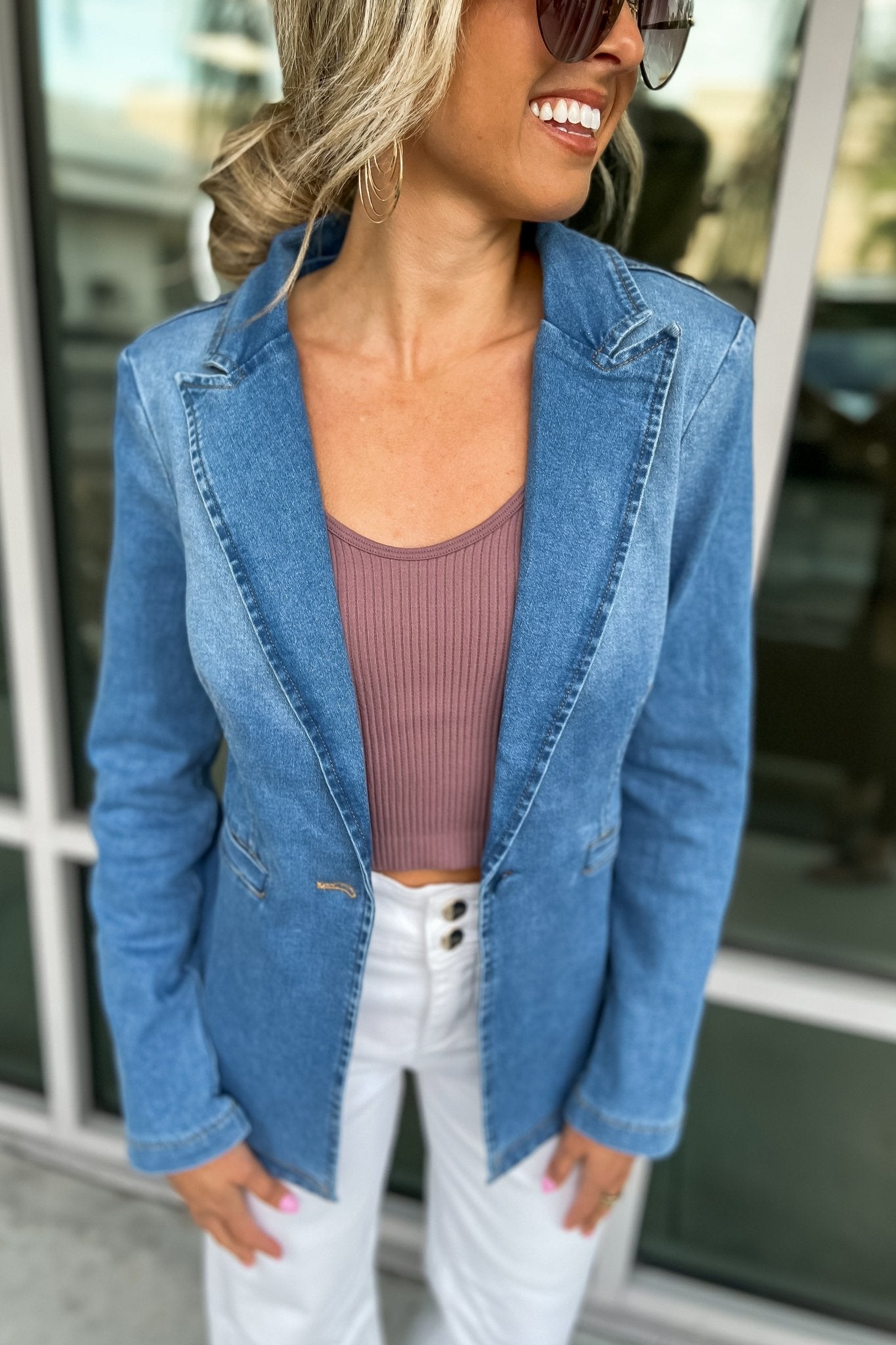 Premium Rodeo Glam Denim Blazer - Ultimate Western Chic