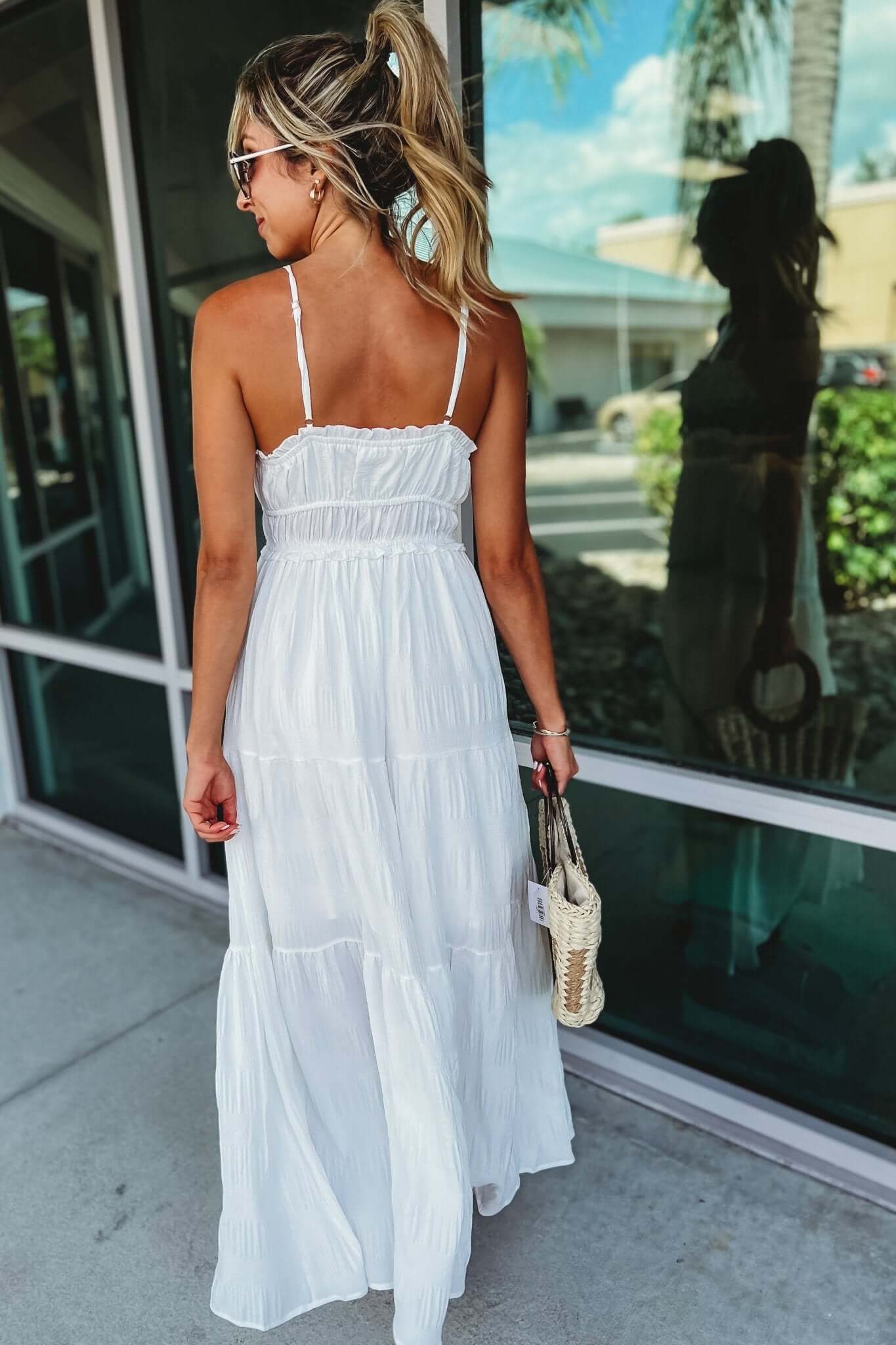 Elegant Crinkle Textured Front Tie Maxi Dress