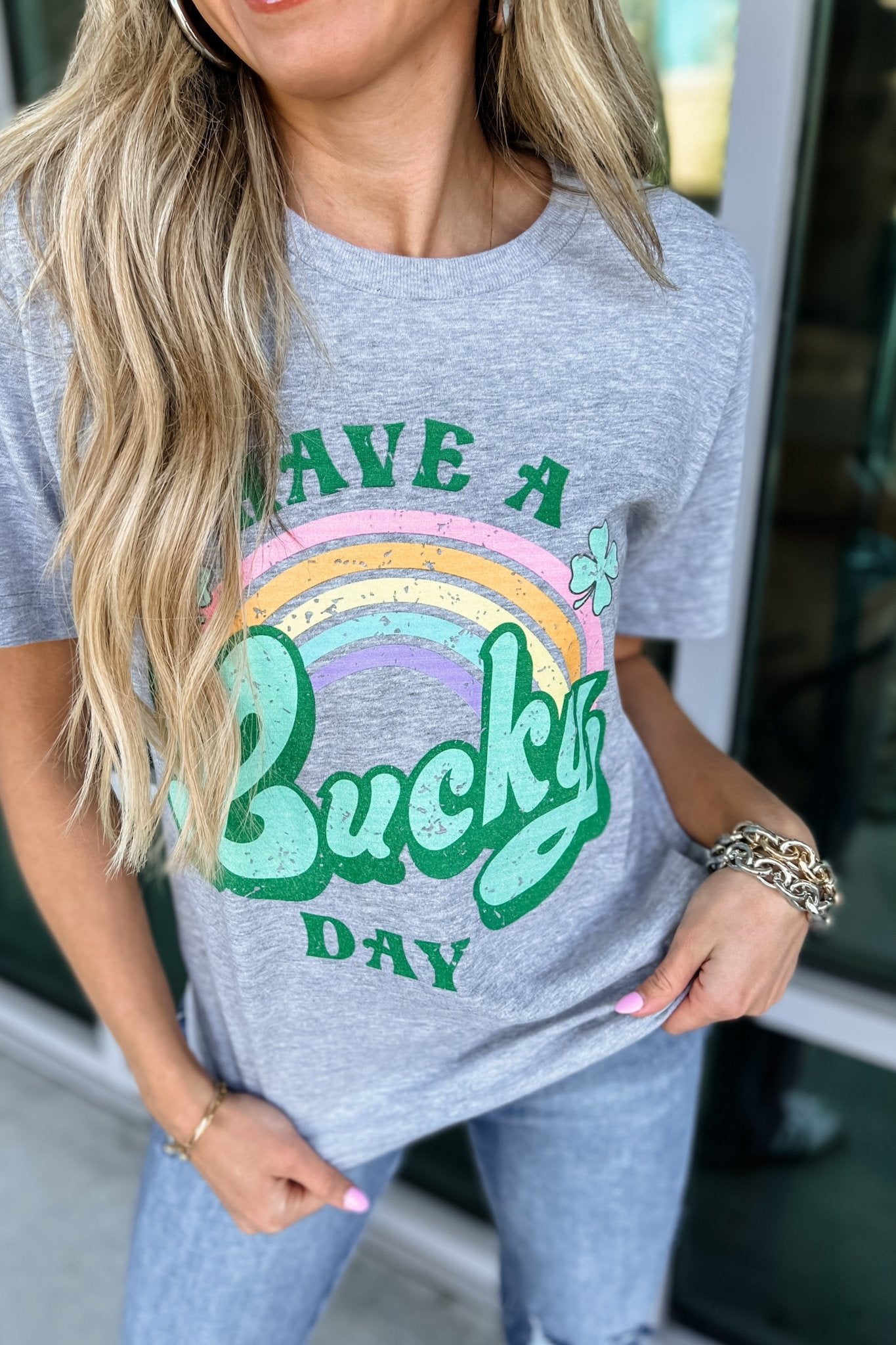 Ultimate Lucky Day Rainbow St. Patrick's Graphic Tee - Festive & Stylish