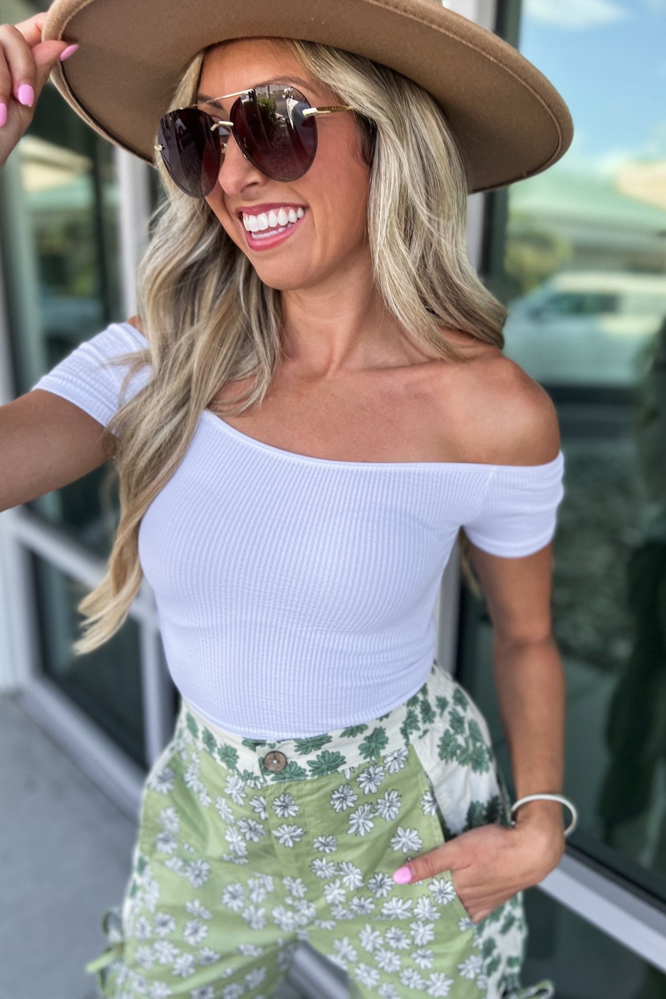 Anna Knit Seamless Off Shoulder Crop Top - Premium Fit & Style!