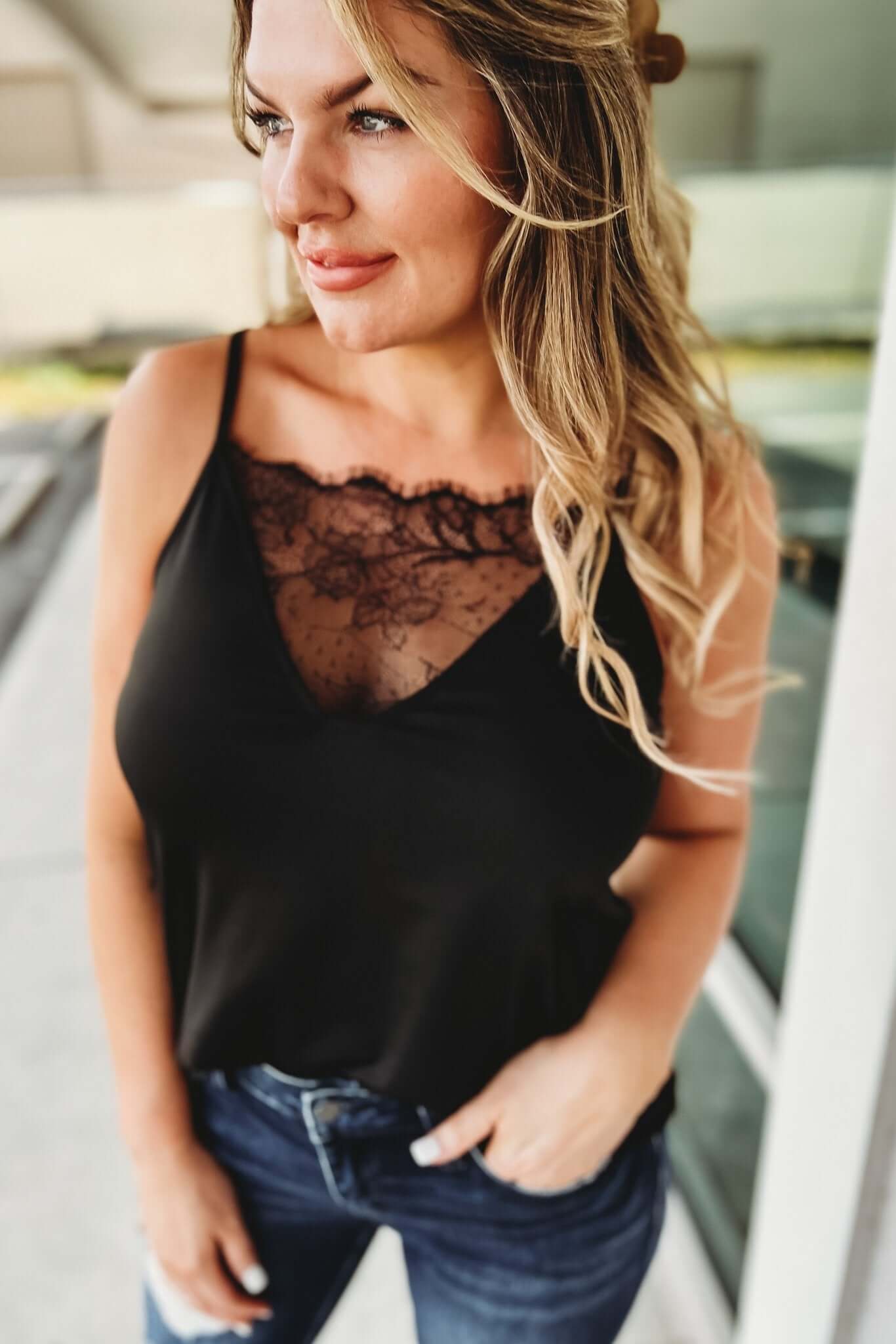 Ultimate Elegance Black Lace Cami