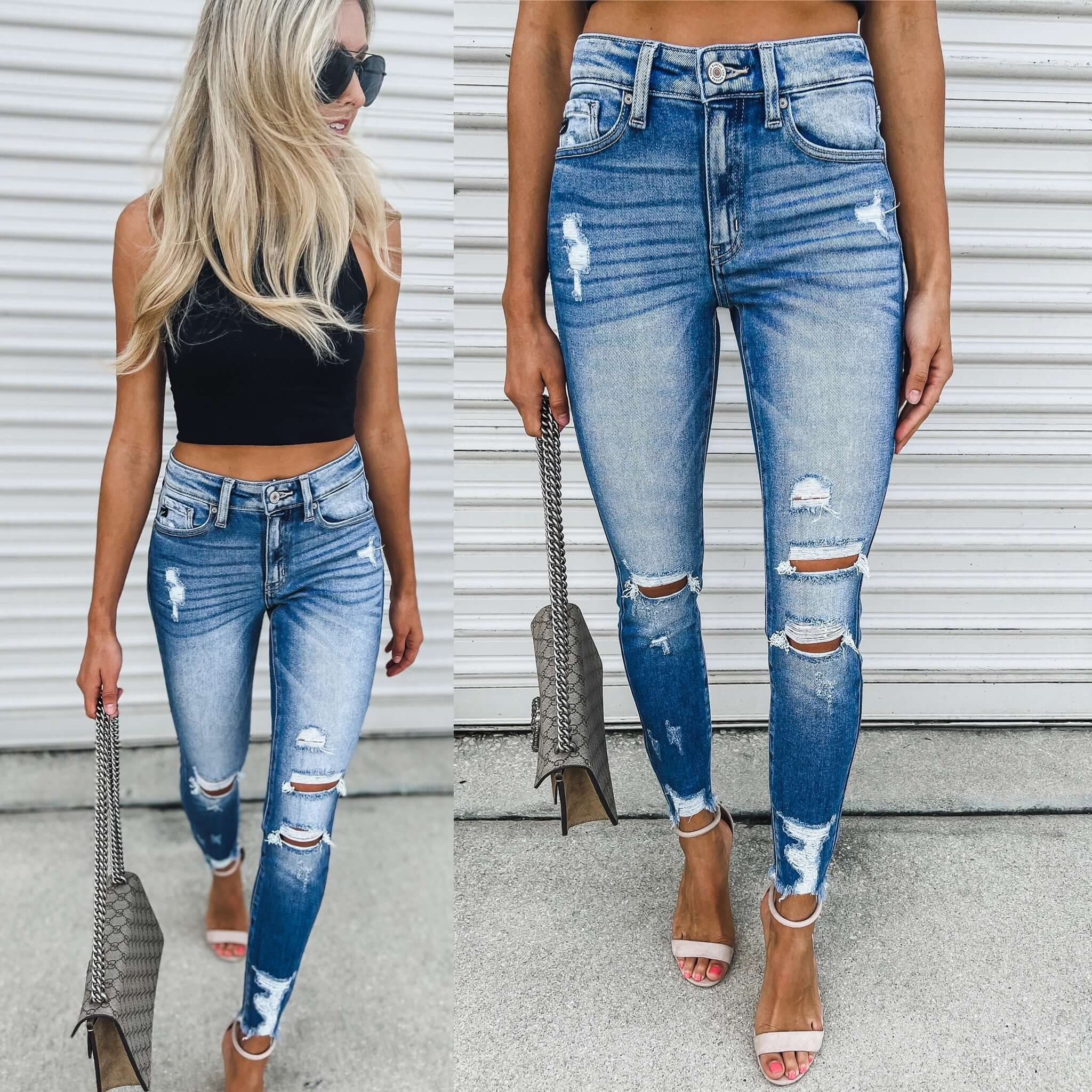 KANCAN Premium Oh Hey There Distressed Skinny Jeans