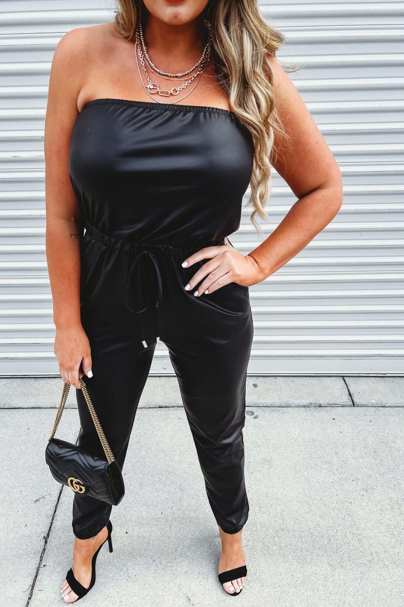 Ultimate Edge Faux Leather Jumpsuit - Premium Style & Comfort
