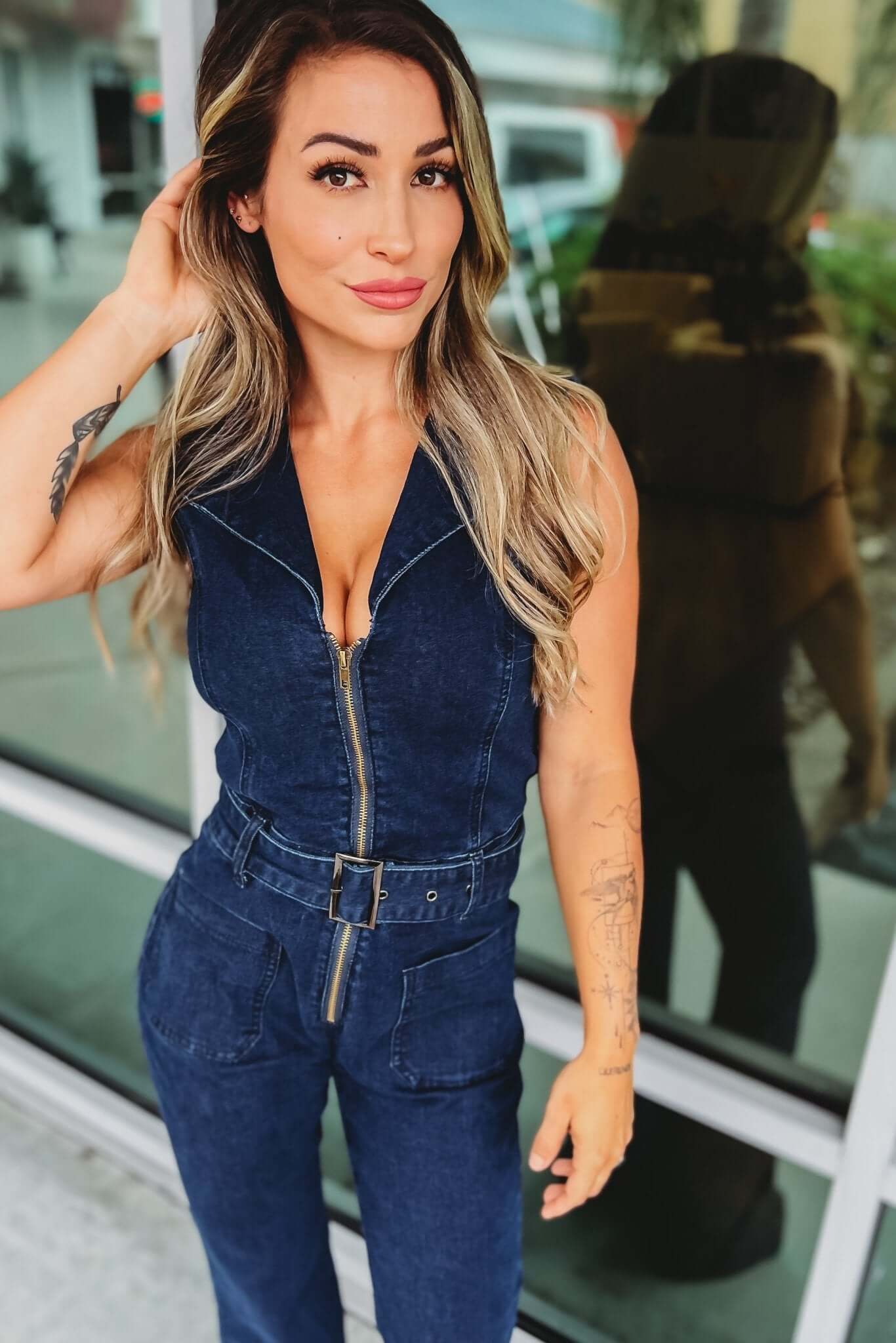 Premium Western Denim Belted Jumpsuit - Ultimate Style Upgrade