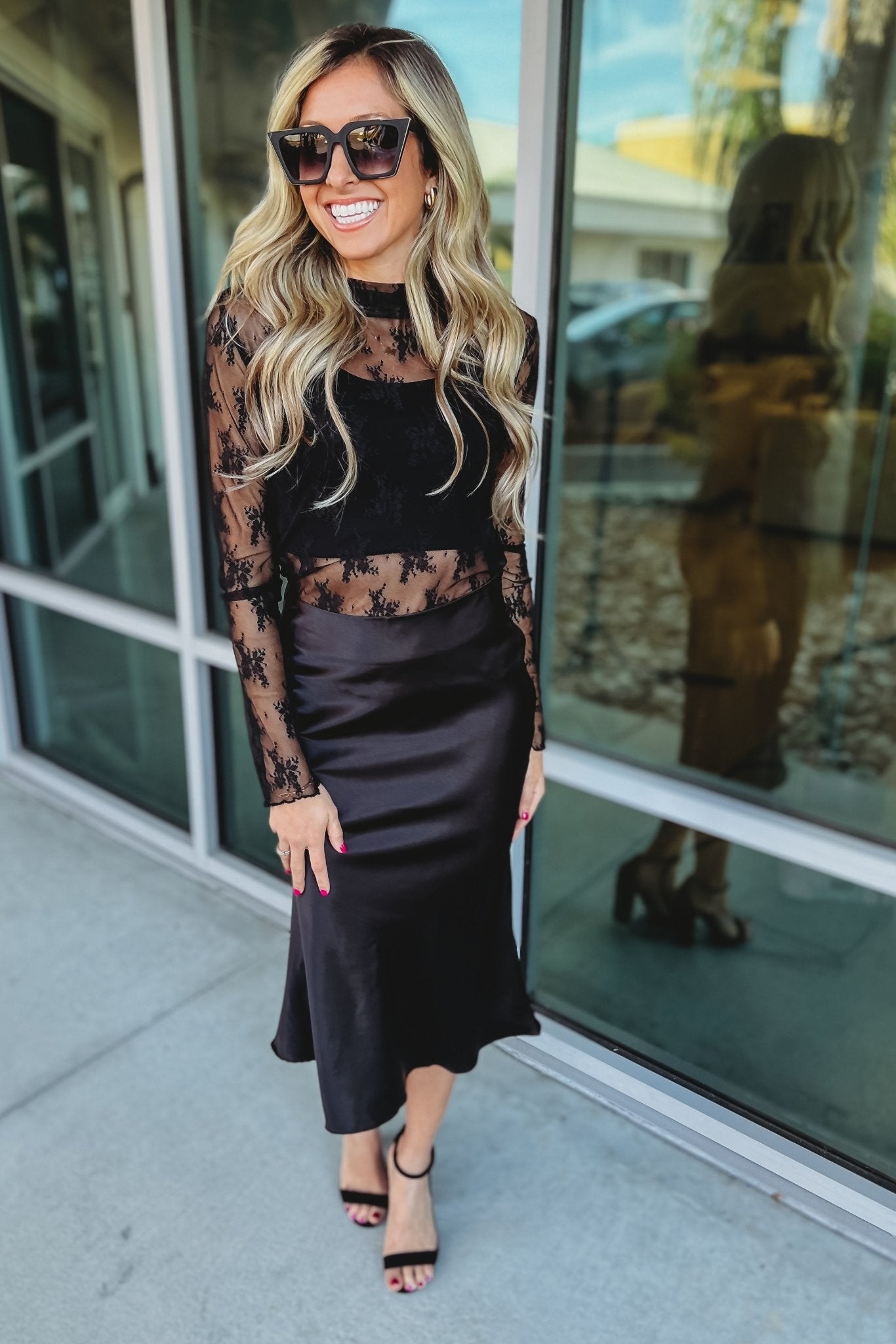 Premium Deep Connection Wine Satin Midi Skirt - Ultimate Elegance