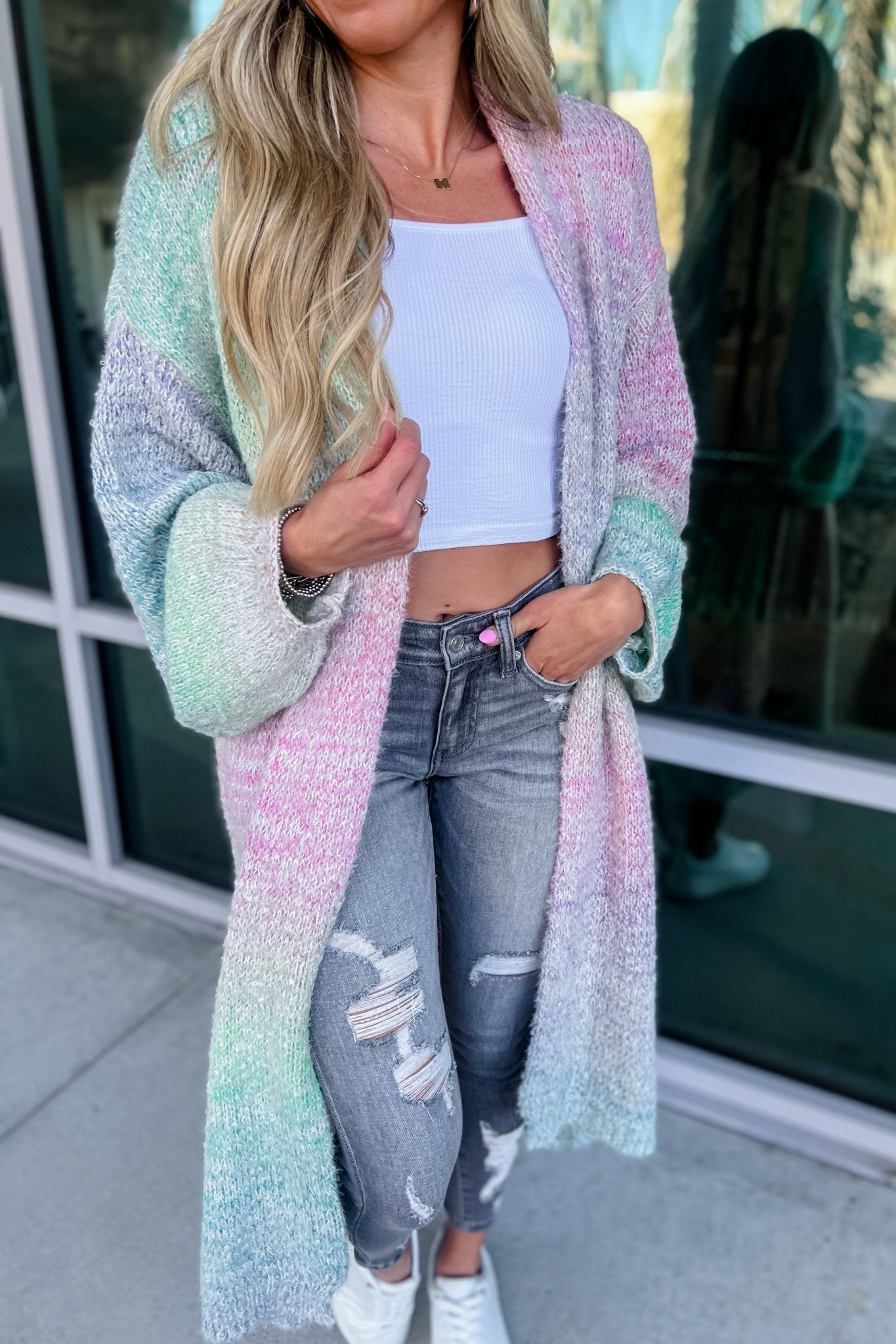 Premium Pastel Dreams Longline Cardigan