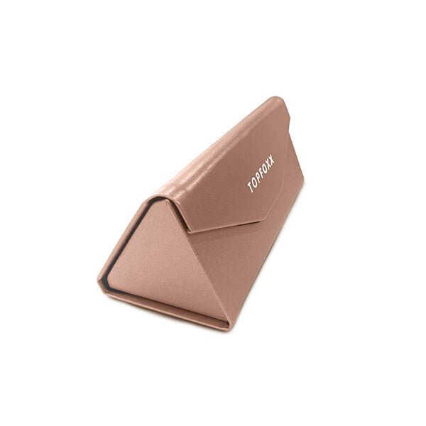 TOPFOXX Premium Foldable Sunglasses Case - Rose Gold | Ultimate Style & Protection