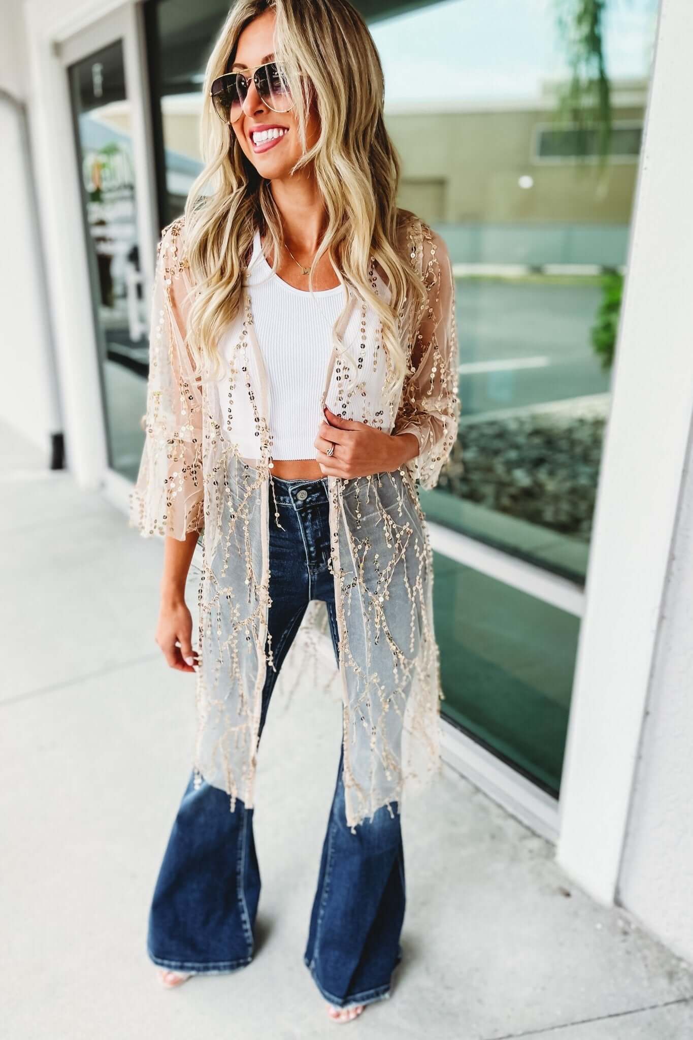 Ultimate Party Sequin Kimono - 2 Stunning Colors (Size Up Friendly!)