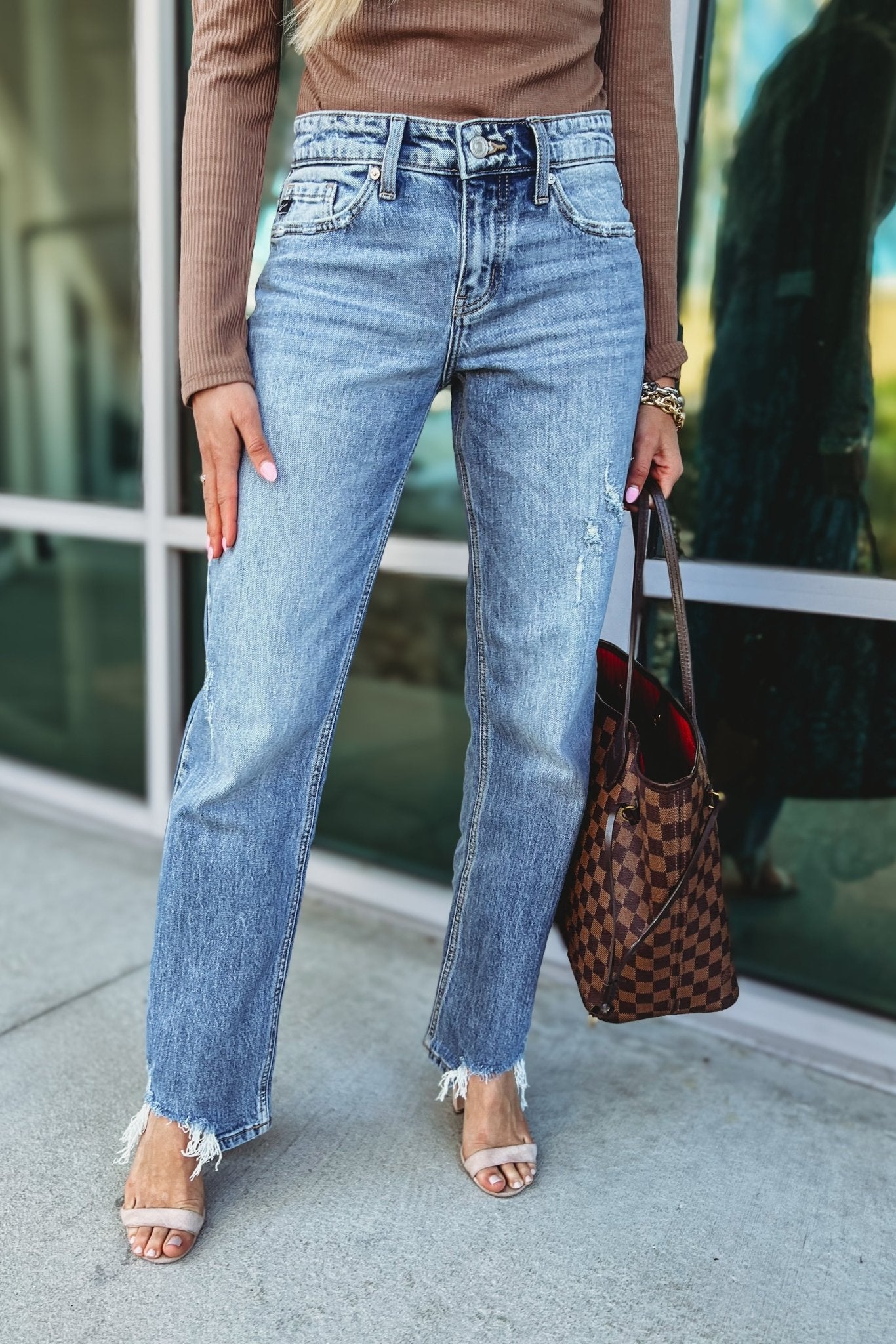 KANCAN Premium Brooklyn Mid Rise Straight-Leg Jeans - Effortless Style