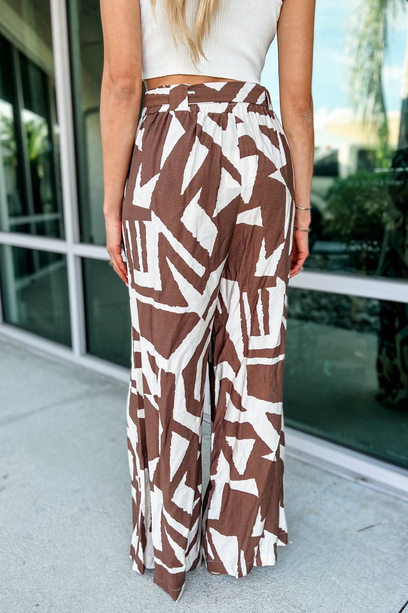 Premium Brown Abstract Wide Leg Pants - Ultimate Comfort & Style