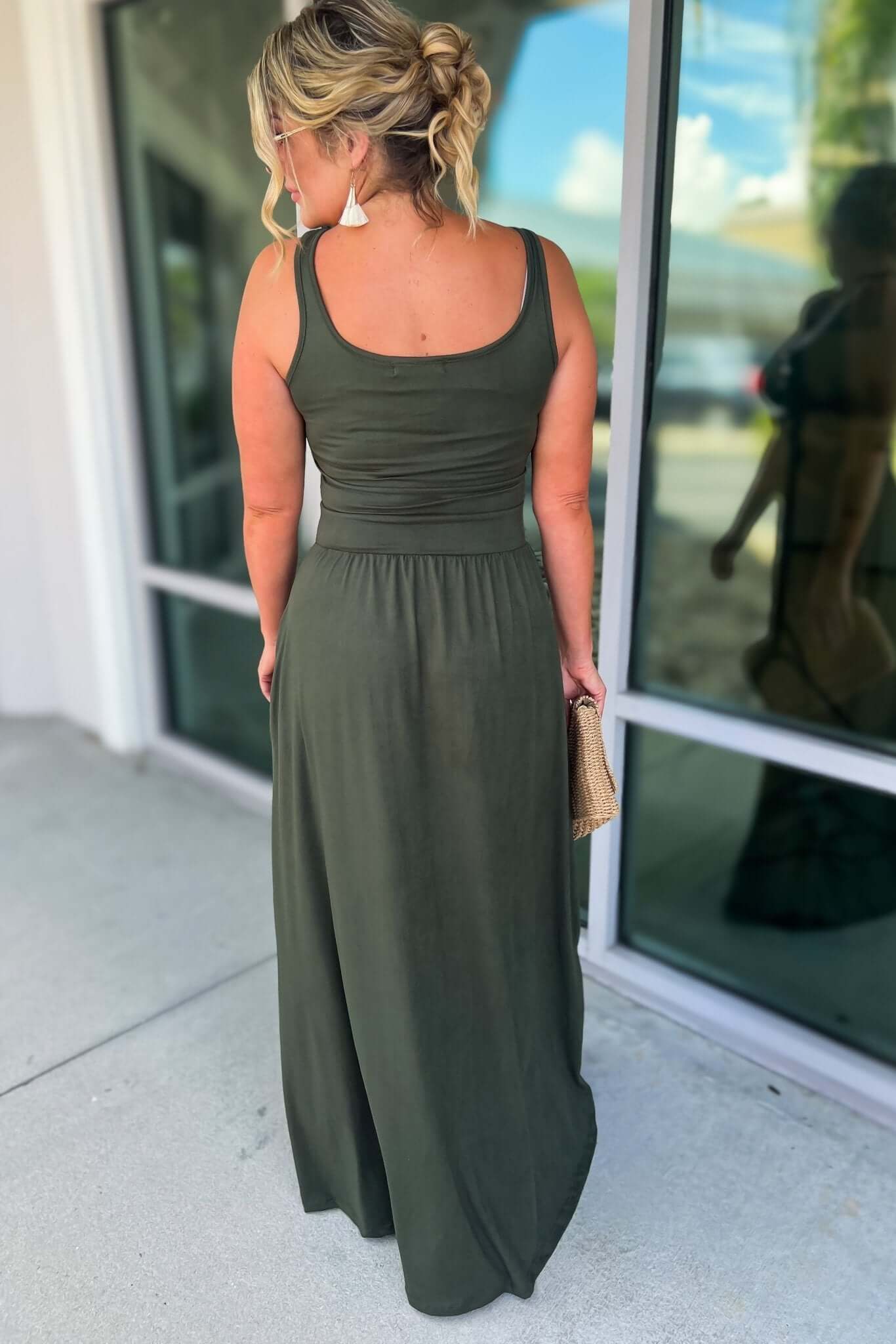 Premium Olive Maxi Dress - Ultimate Comfort & Style