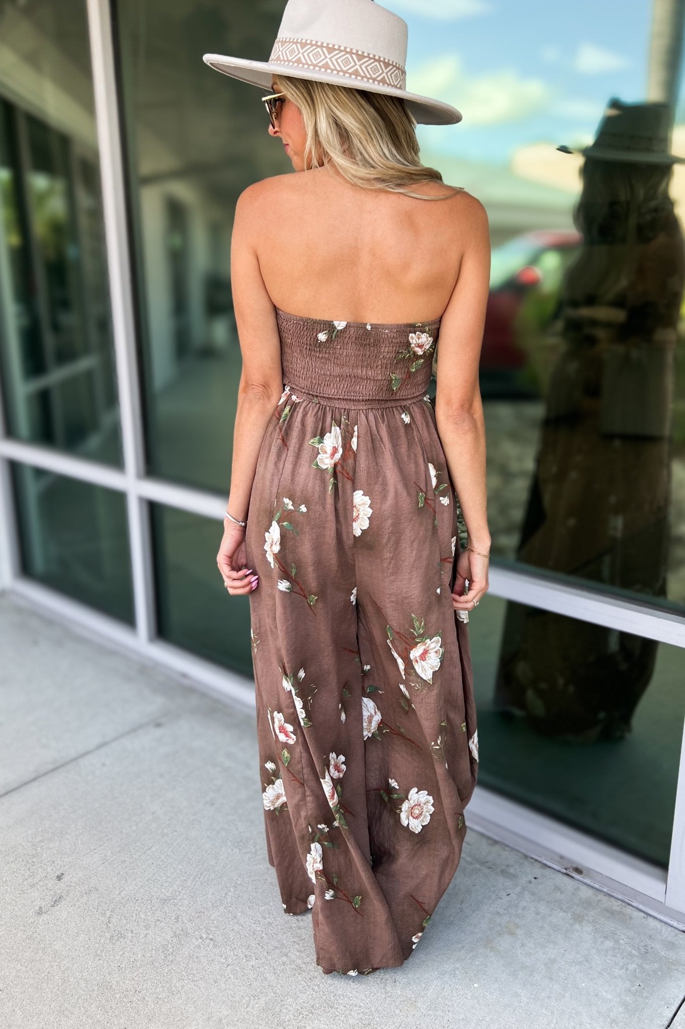 The Ultimate Wildflower ULTRA WIDE LEG Brown Floral Jumpsuit