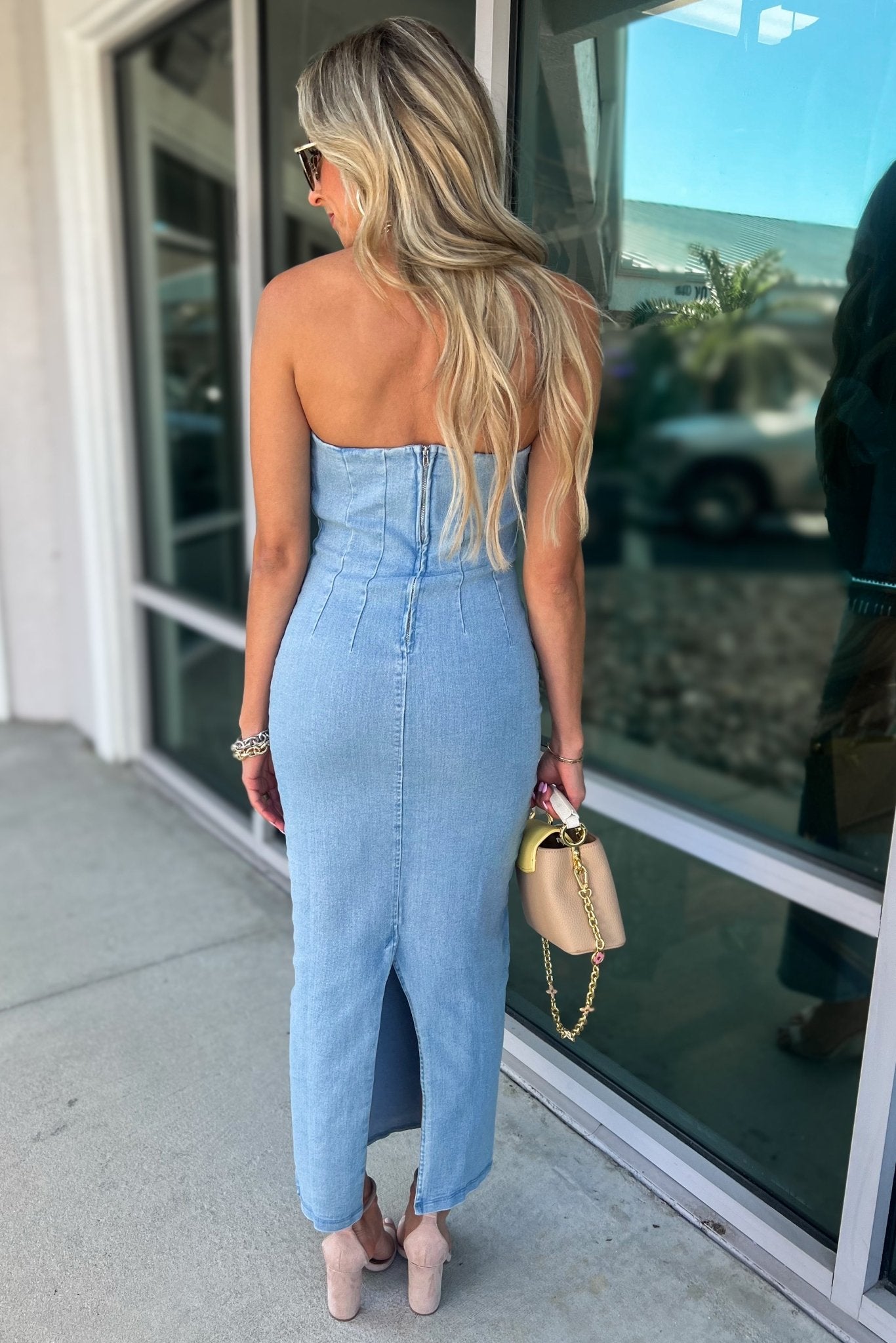 Ultimate Denim Dreams LIGHT Wash Strapless Dress