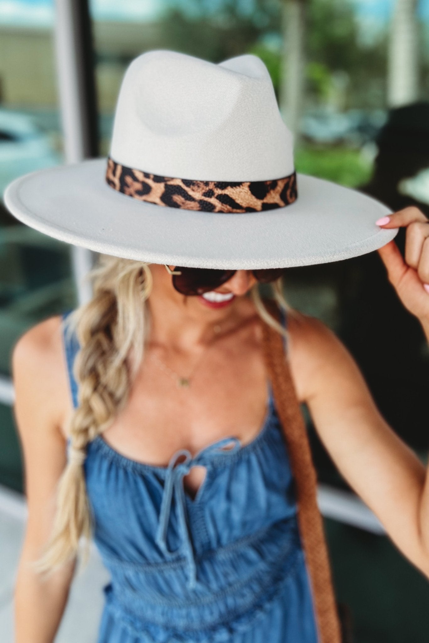 Premium Beige Leopard Print Adjustable Hat