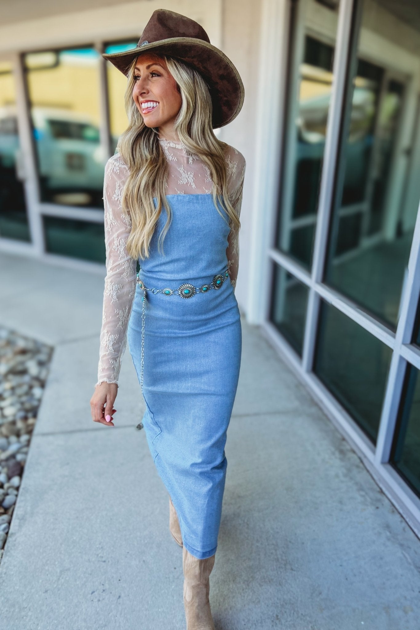 Ultimate Denim Dreams LIGHT Wash Strapless Dress