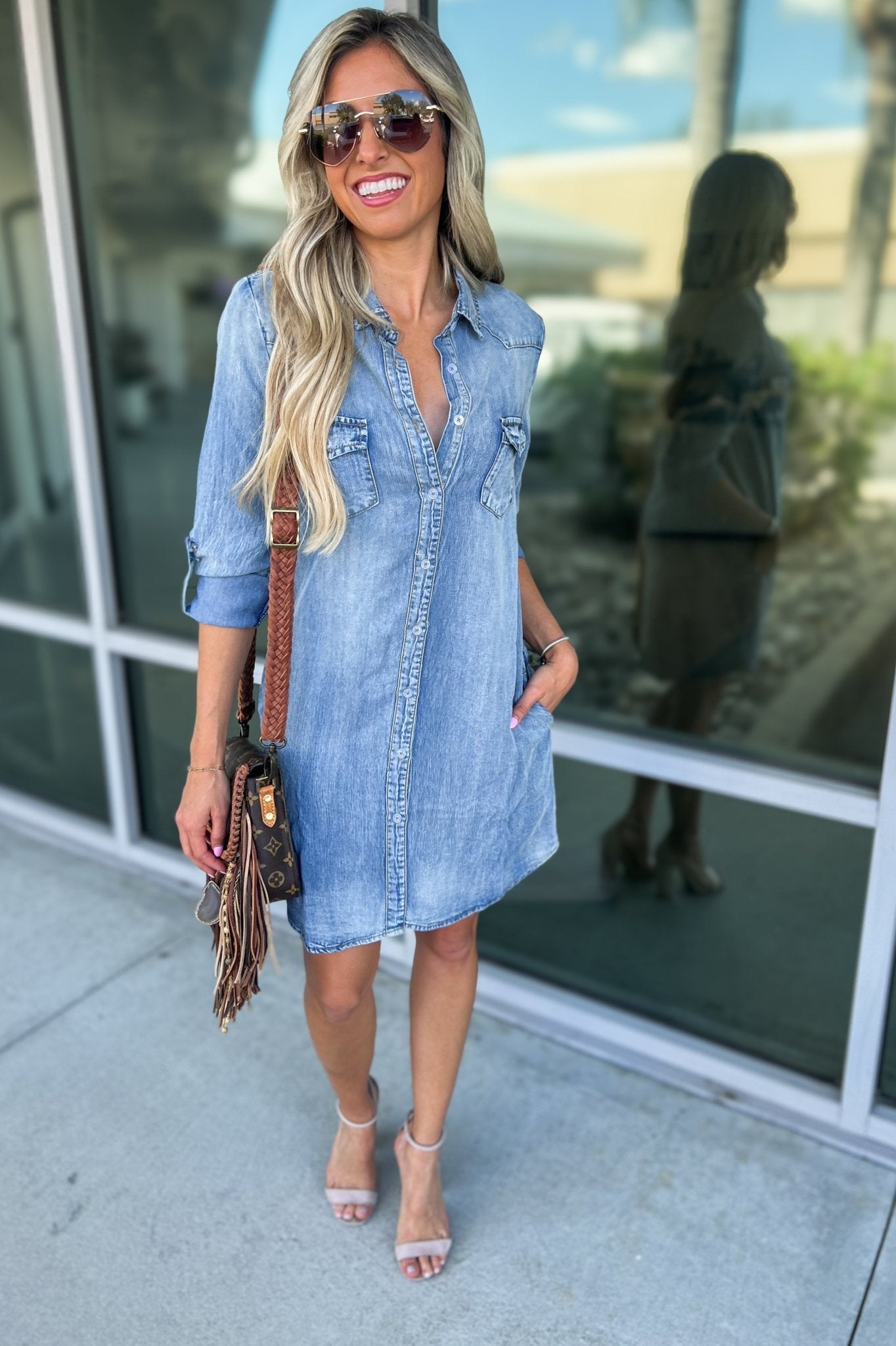 Premium We Belong Together Tencel Denim Shirt Dress - Ultimate Casual Chic