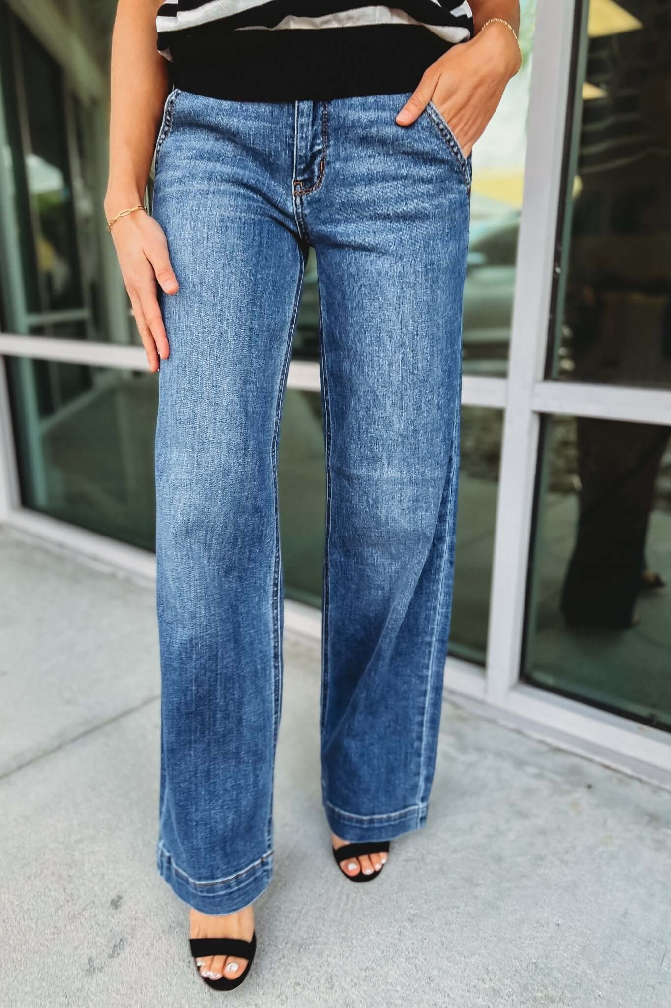 Premium JUDY BLUE Katie Wide Leg Jeans - Ultimate Comfort & Style