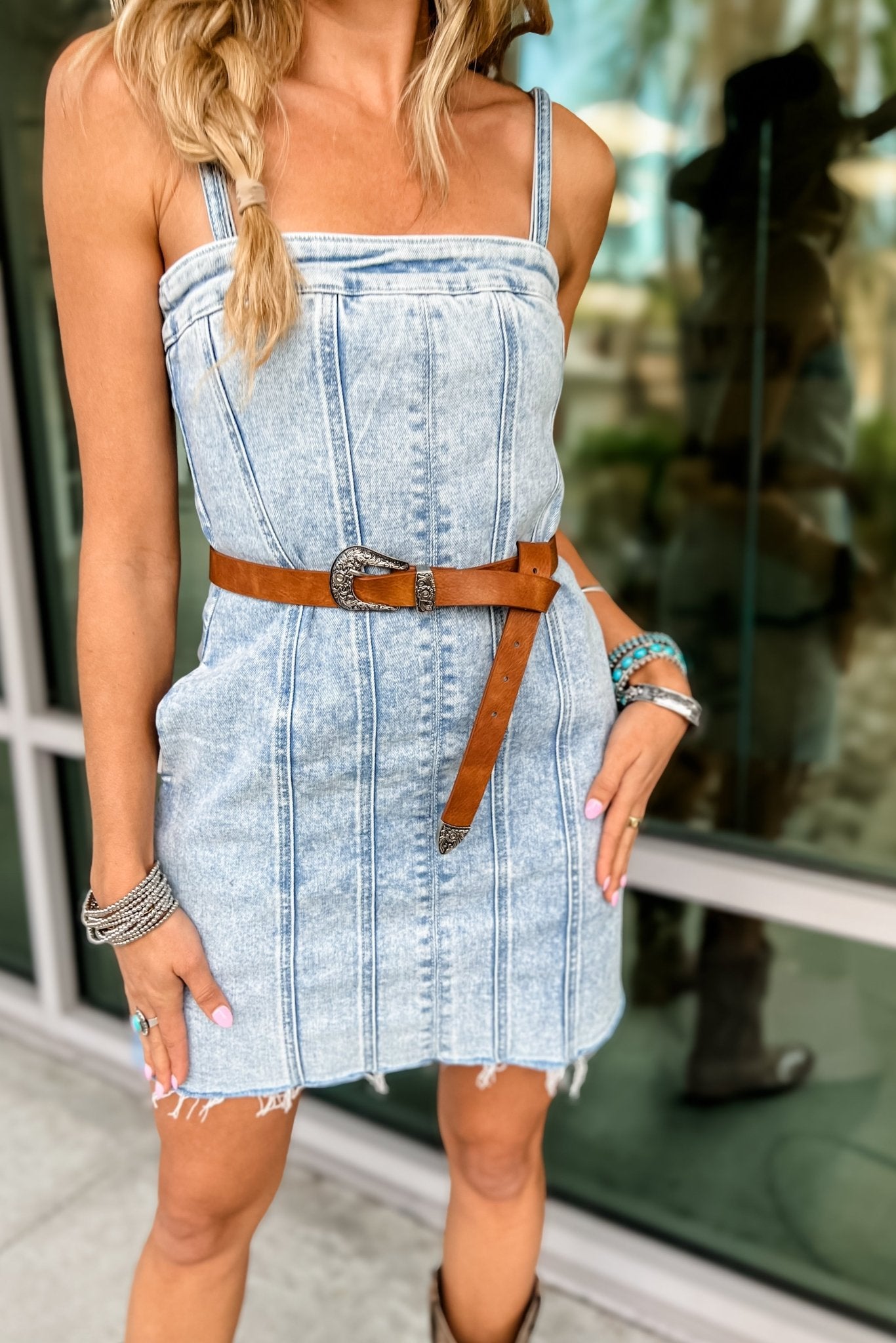 Ultimate Daisy Denim Mini Dress - Casual Chic Style