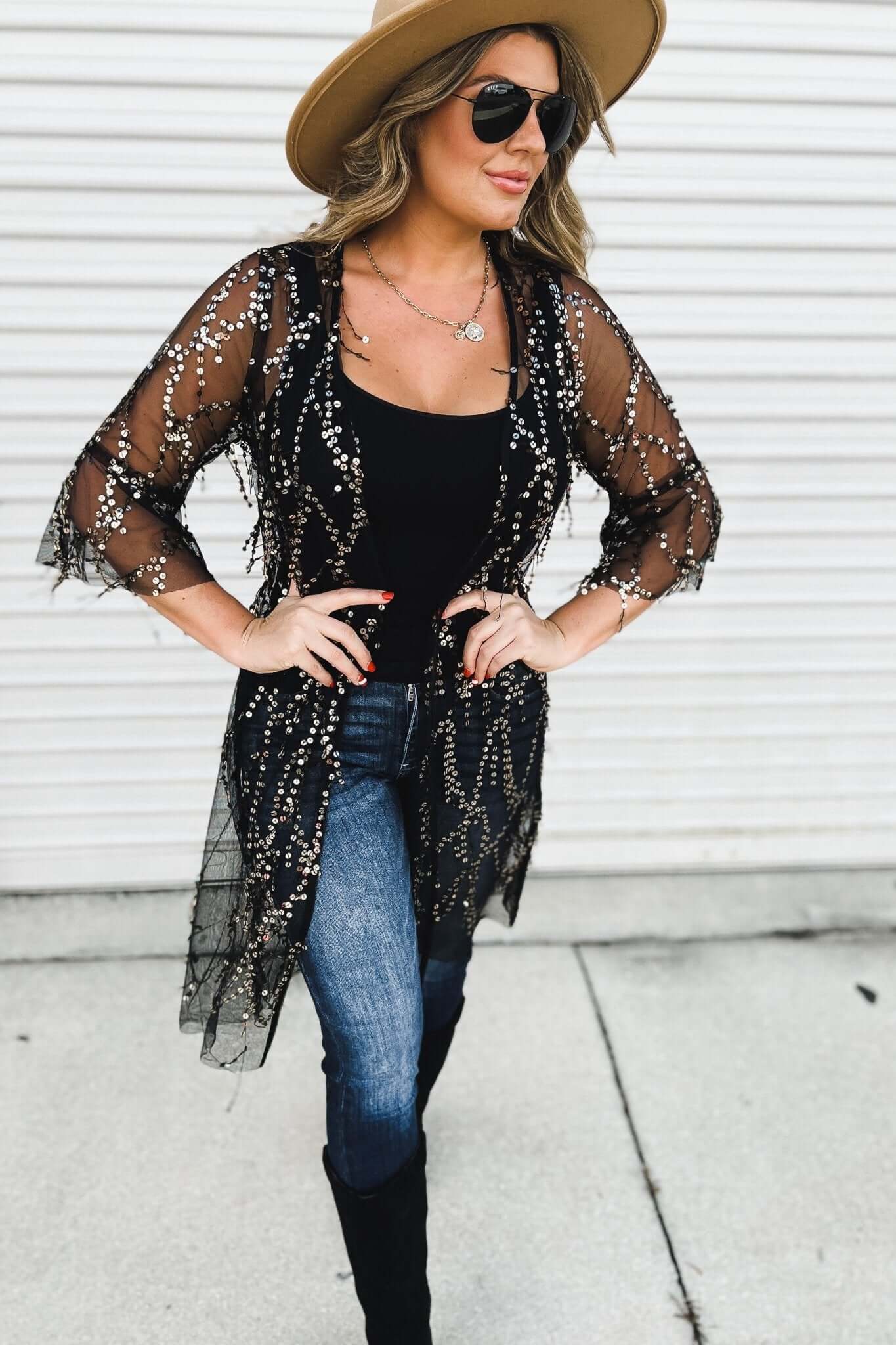 Ultimate Party Sequin Kimono - 2 Stunning Colors (Size Up Friendly!)