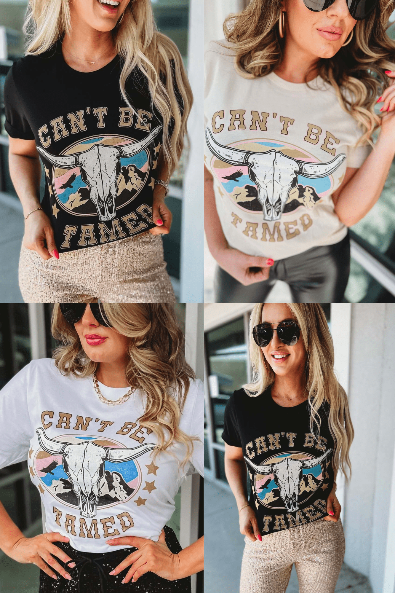 Ultimate Can't Be Tamed Graphic Tee - 3 Stylish Colors!