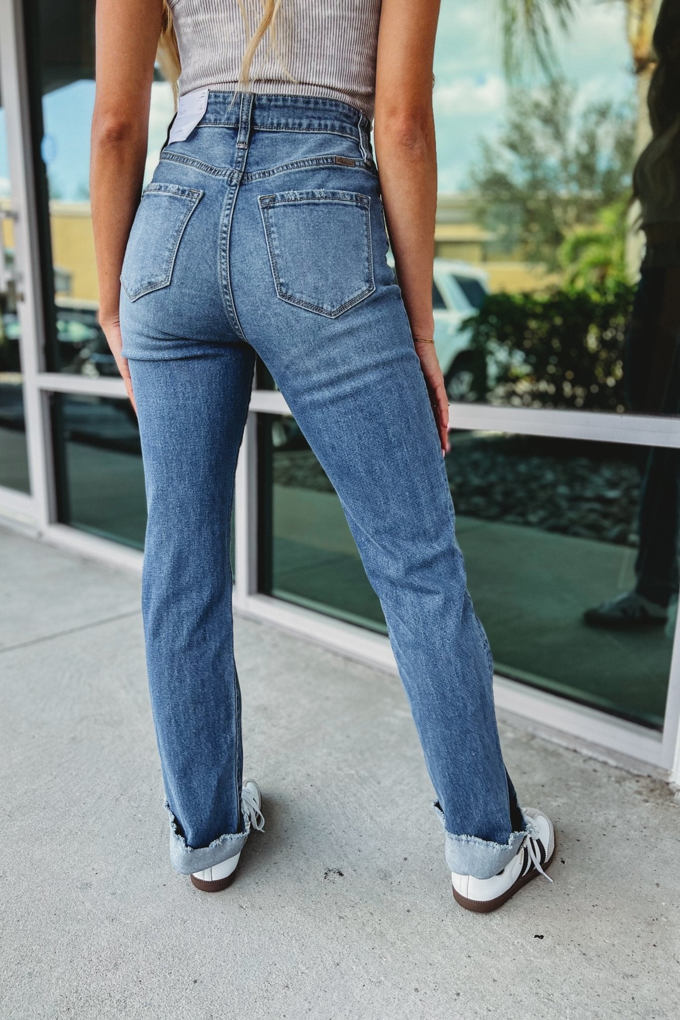 Premium KANCAN Emerson High-Rise Cuffed Jeans - Ultimate Everyday Style