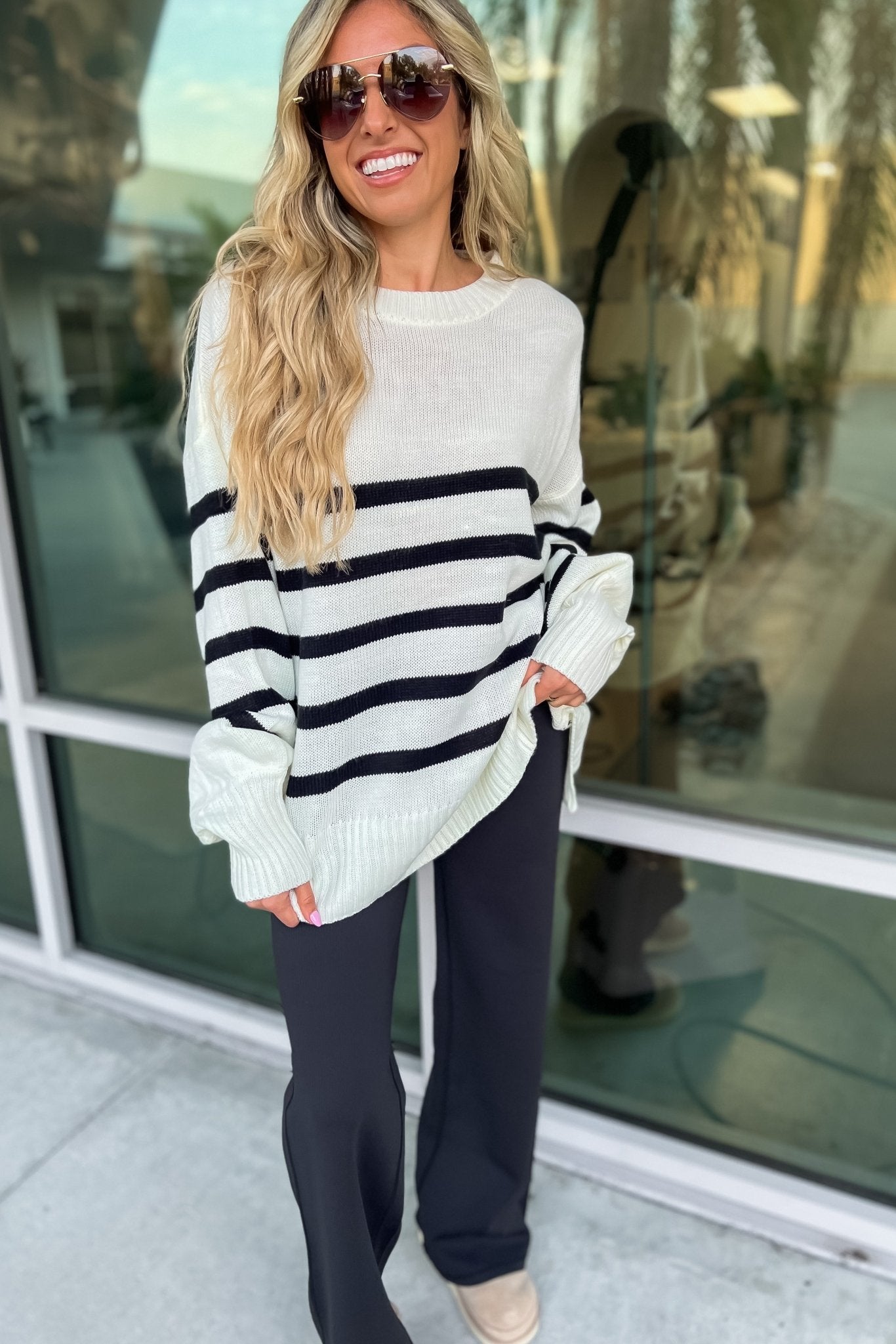 Premium Coastal Stripes Oversized Sweater - Ultimate Comfort & Style