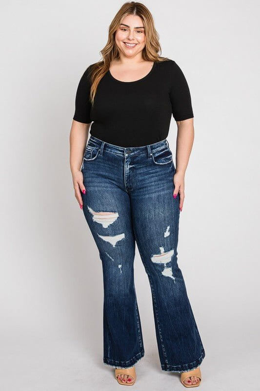 PETRA153 Ashton Flare Jeans - Premium Stretch Fit in 2 Colors