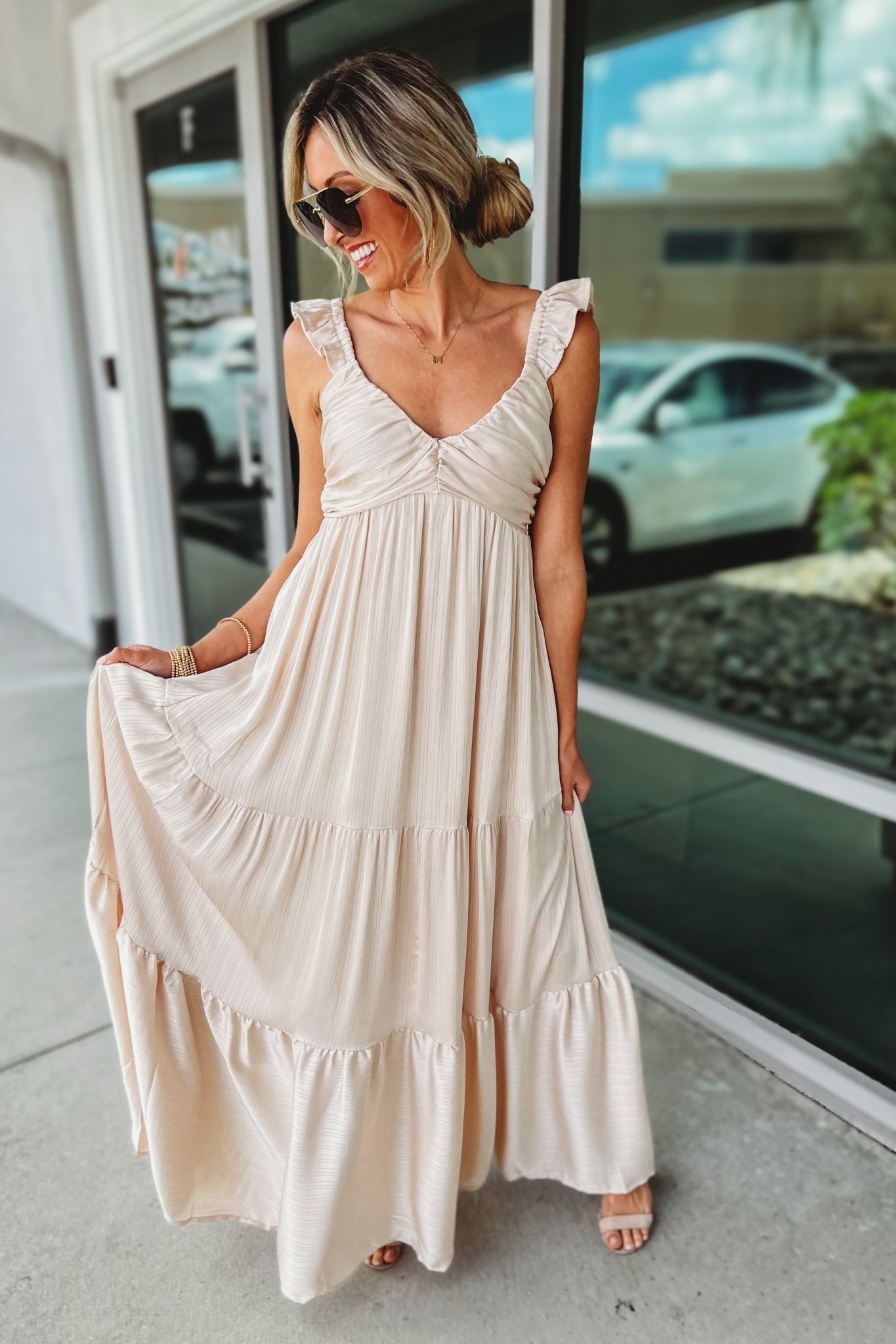 Premium Ethereal Satin Maxi Dress - Ultimate Elegance