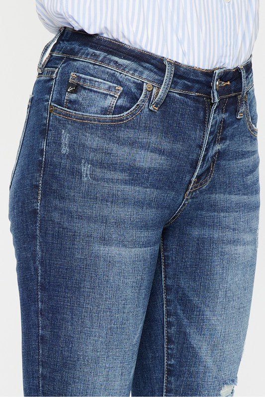 Ultimate Style Upgrade - KANCAN Girls Dark Wash Ankle Skinny Jeans | Limited Time $19.99