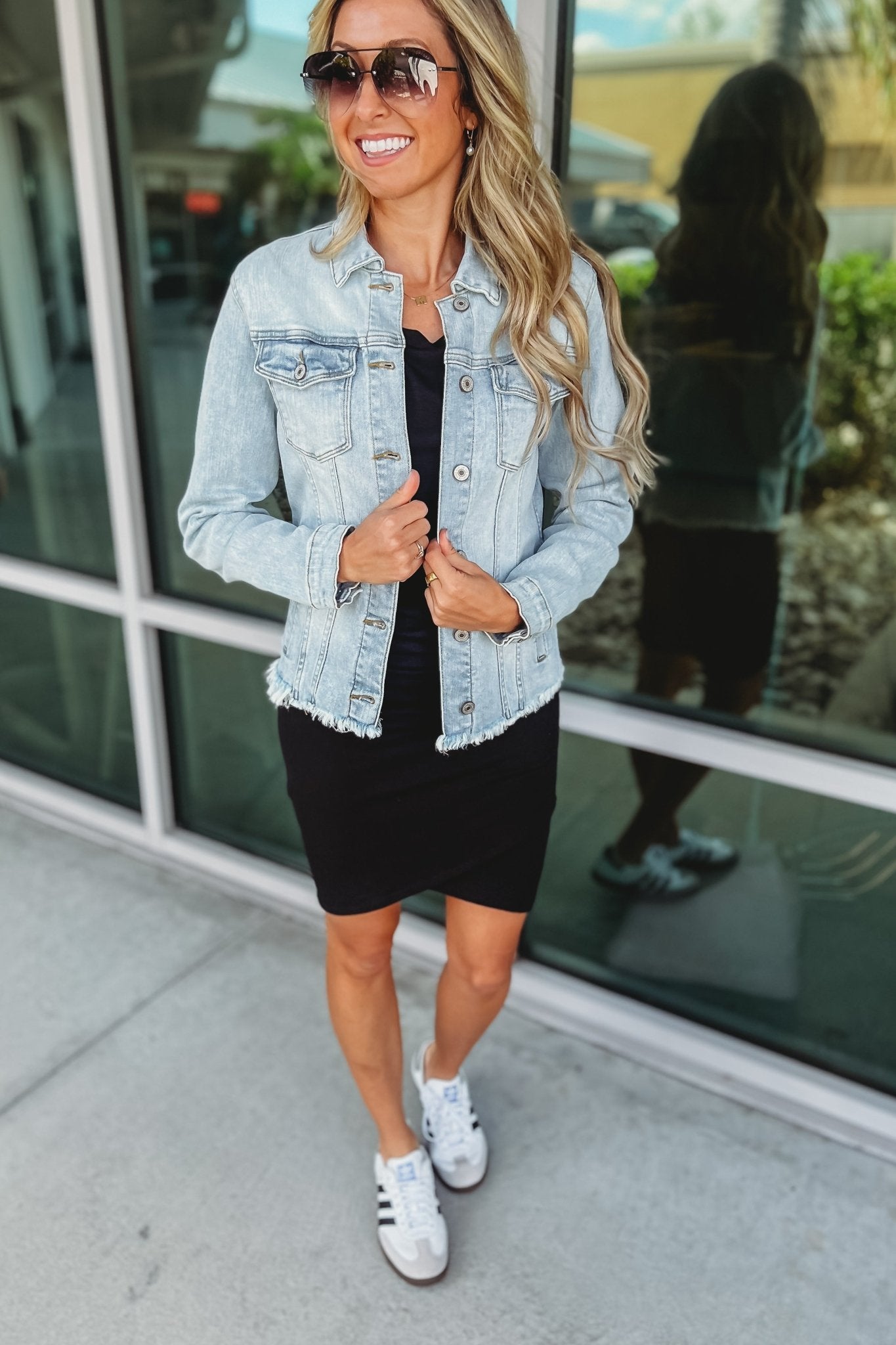 Premium KANCAN Zoey Fray Hem Denim Jacket - Upgrade Your Style