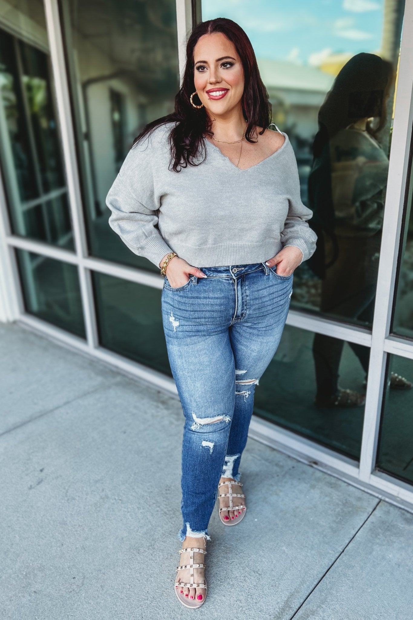 KANCAN Premium Oh Hey There Distressed Skinny Jeans