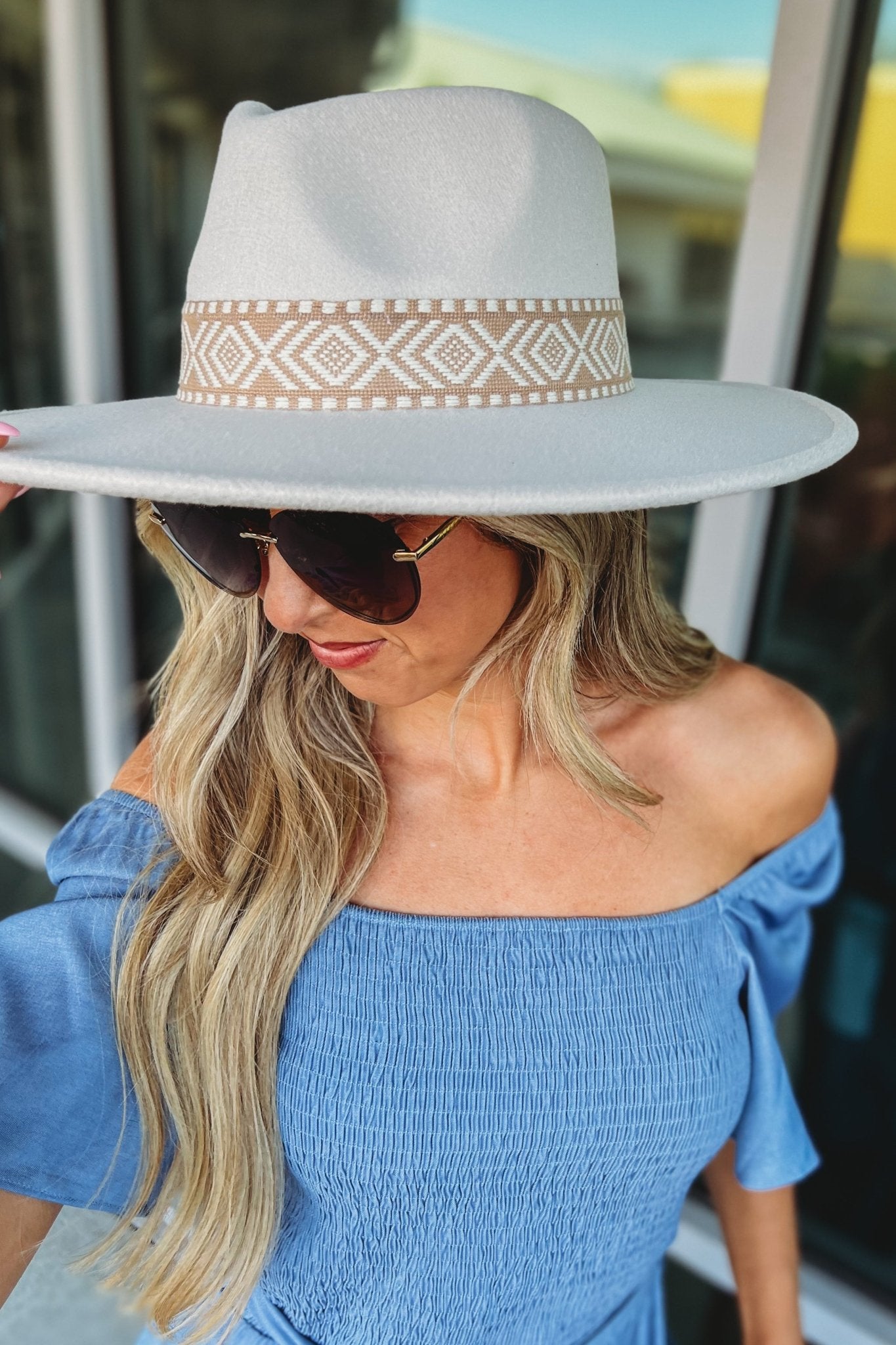 Premium Ivory Boho Stripe Fedora Hat - Ultimate Style Upgrade