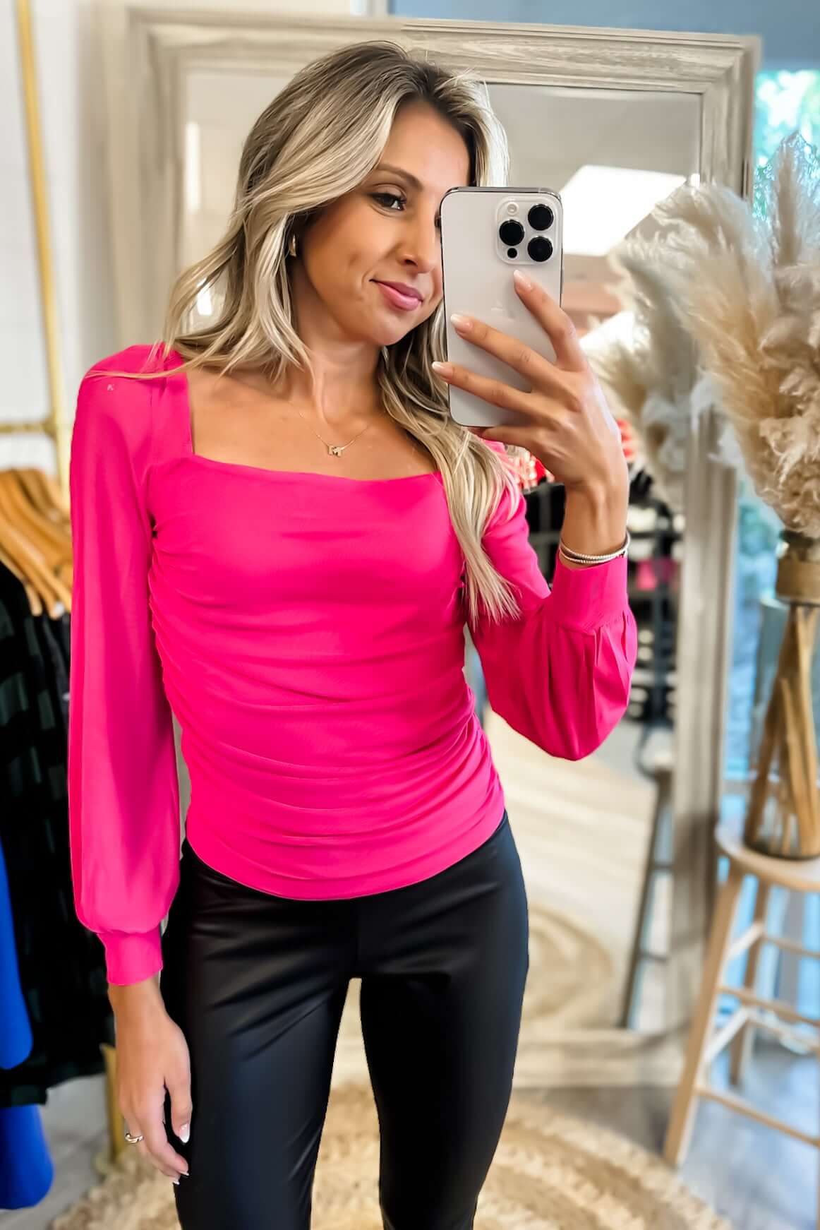 Ultimate Confidence Pink Mesh Top