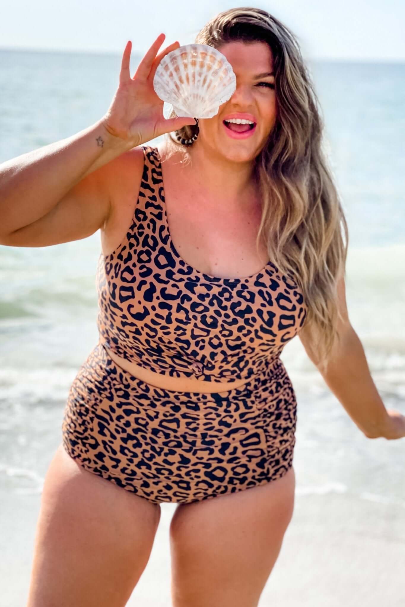 Ultimate Leopard Print Super High Rise Ruched Bikini Bottom - Size XXS & XS