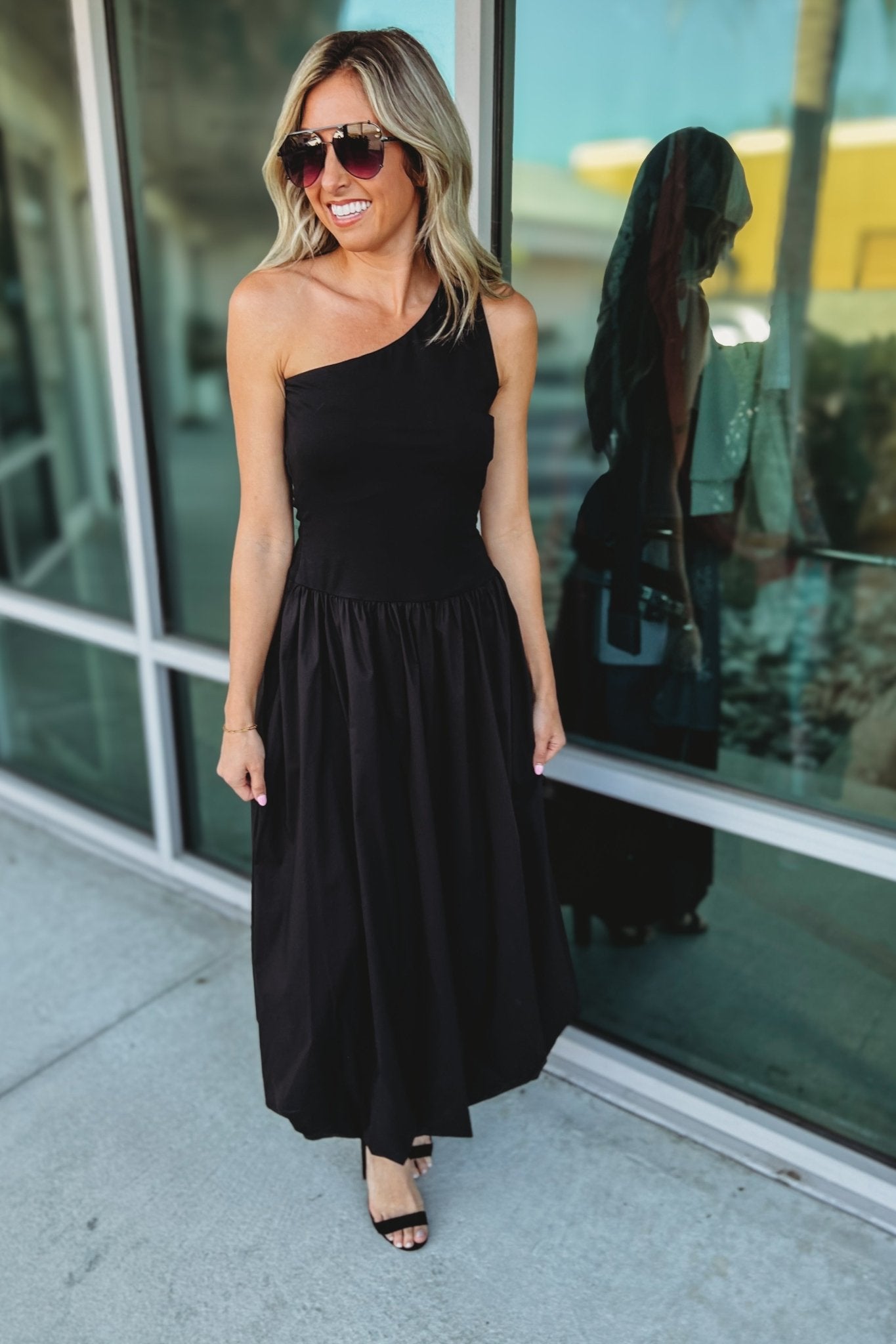 Premium Midnight Grace Drop Waist Maxi Dress