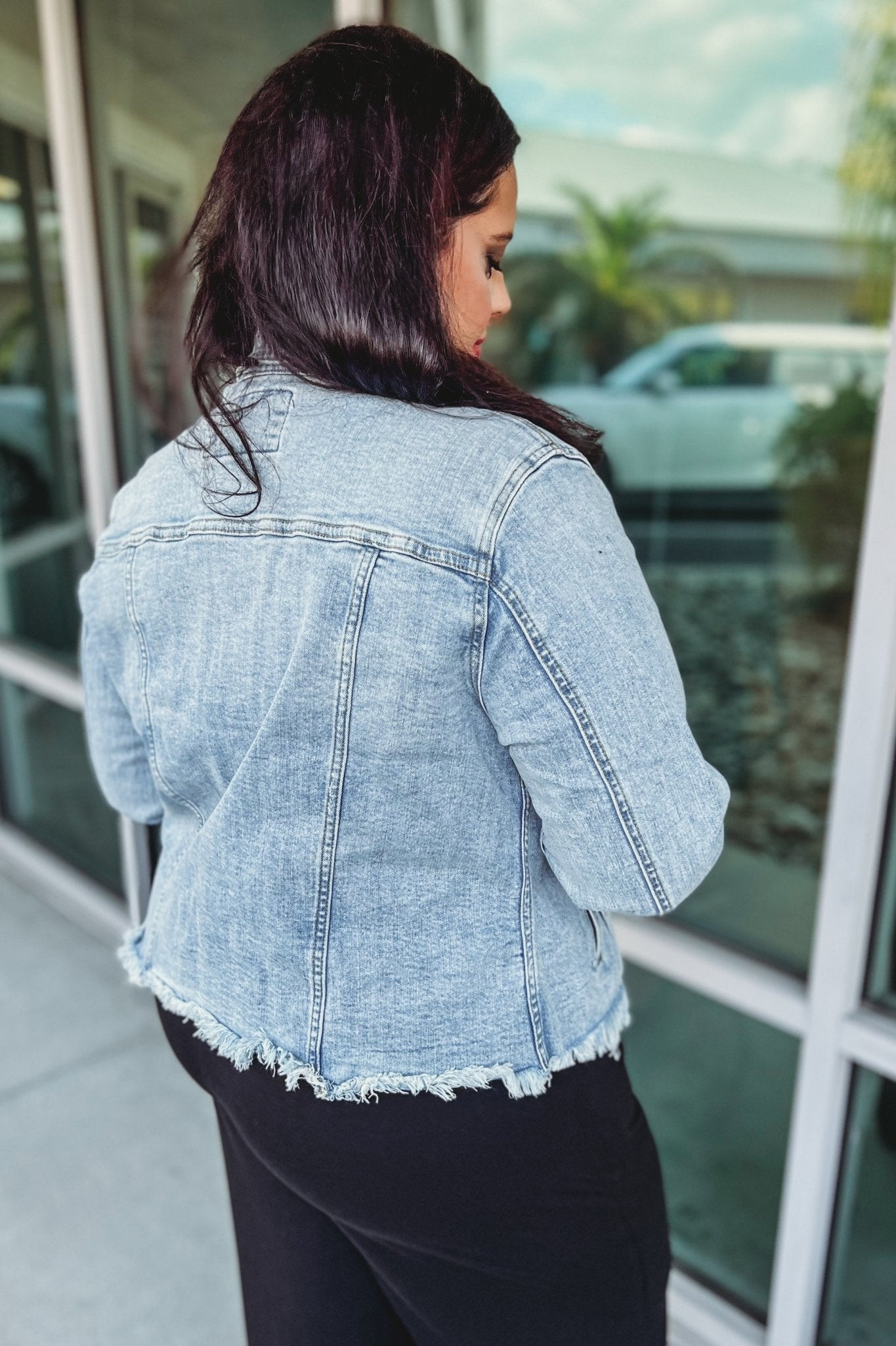 Premium KANCAN Zoey Fray Hem Denim Jacket - Upgrade Your Style